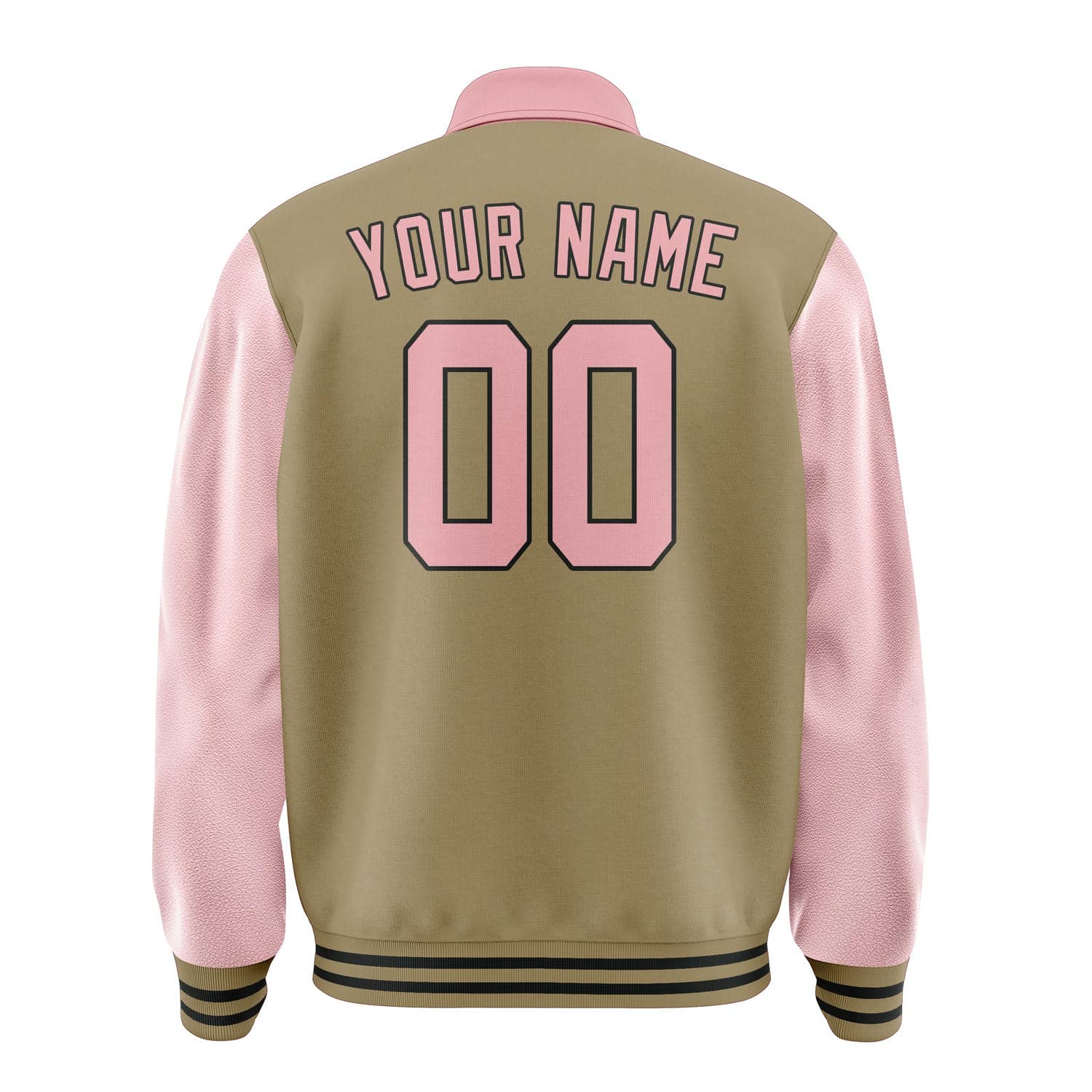 Custom Light Khaki Light Pink Jacket