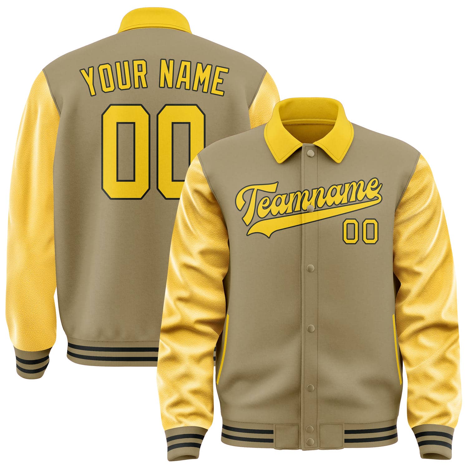 Custom Light Khaki Gold Jacket