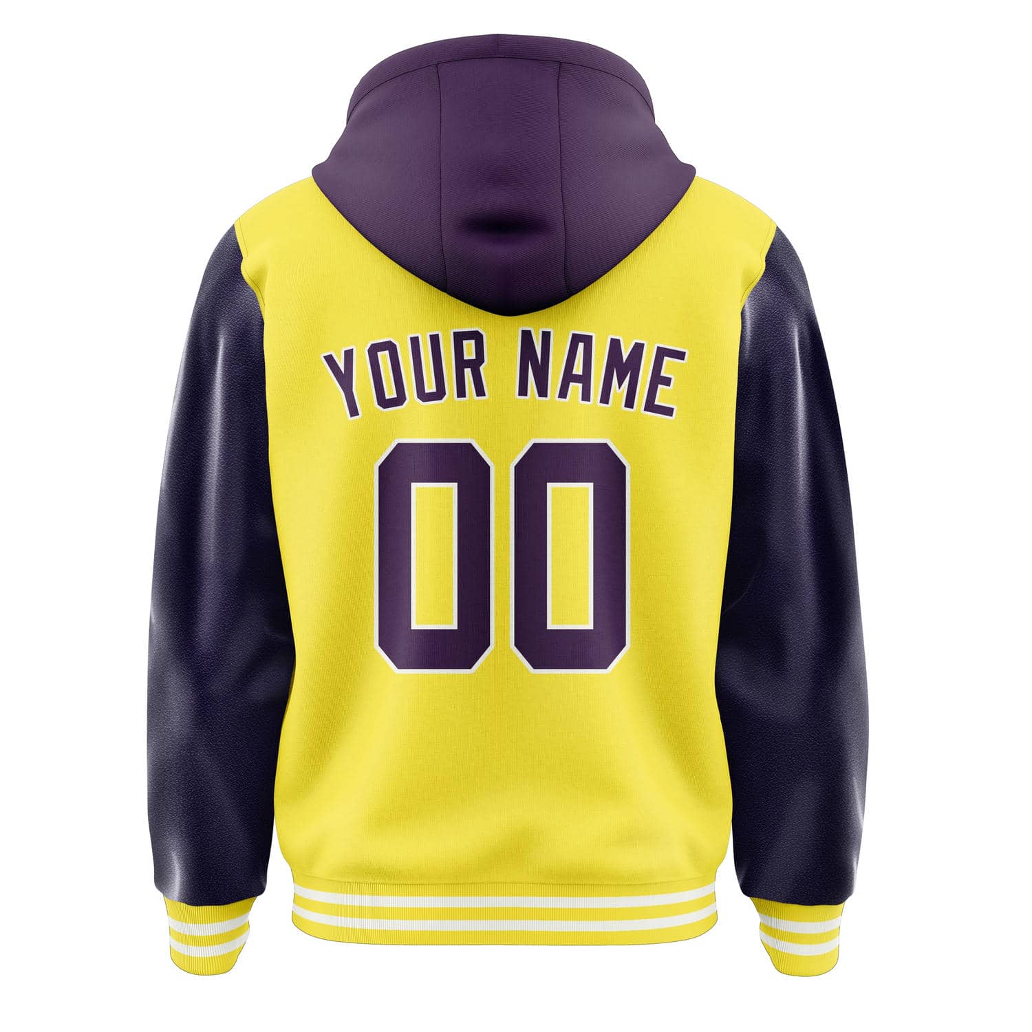 Custom Light Yellow Purple Jacket