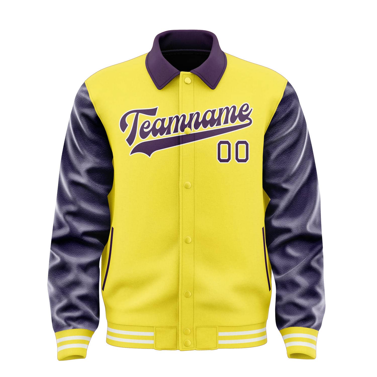Custom Light Yellow Purple Jacket