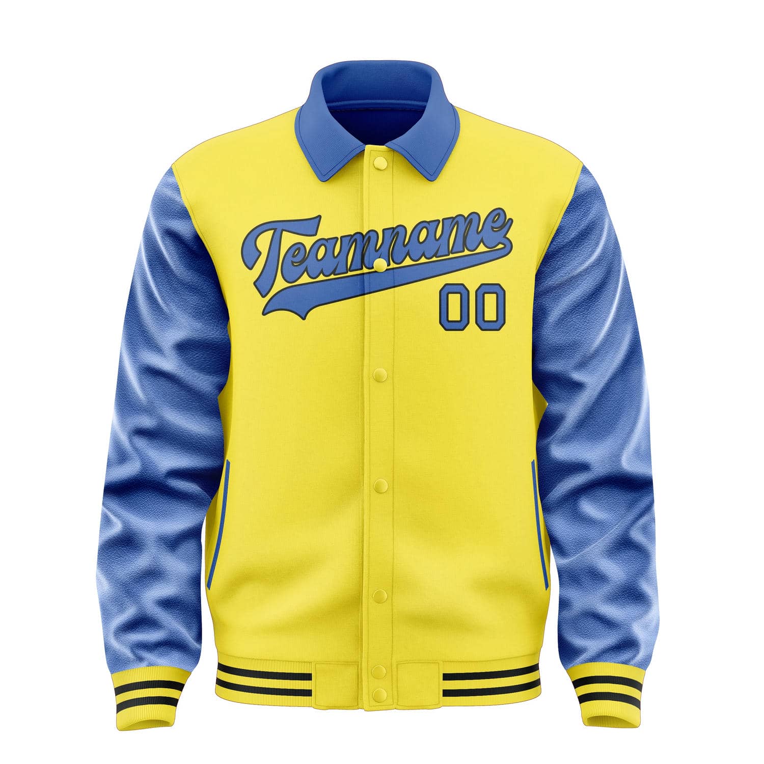 Custom Light Yellow Sky Blue Jacket