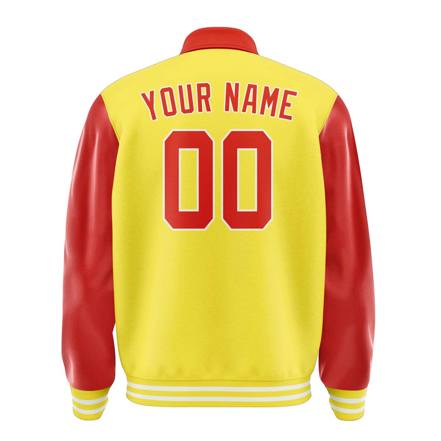 Custom Light Yellow Orange Red Jacket