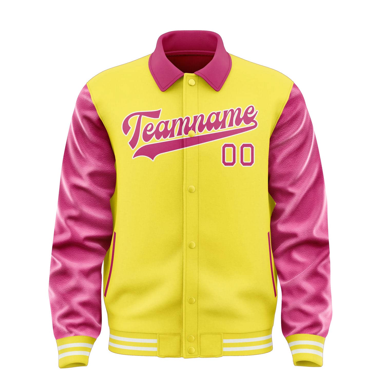 Custom Light Yellow Pink Jacket