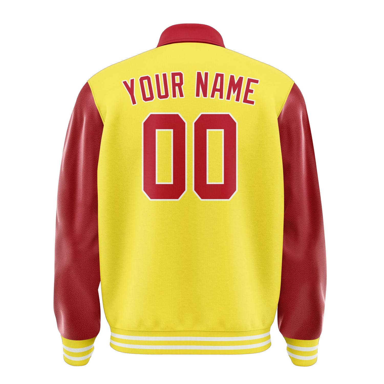 Custom Light Yellow Red Jacket