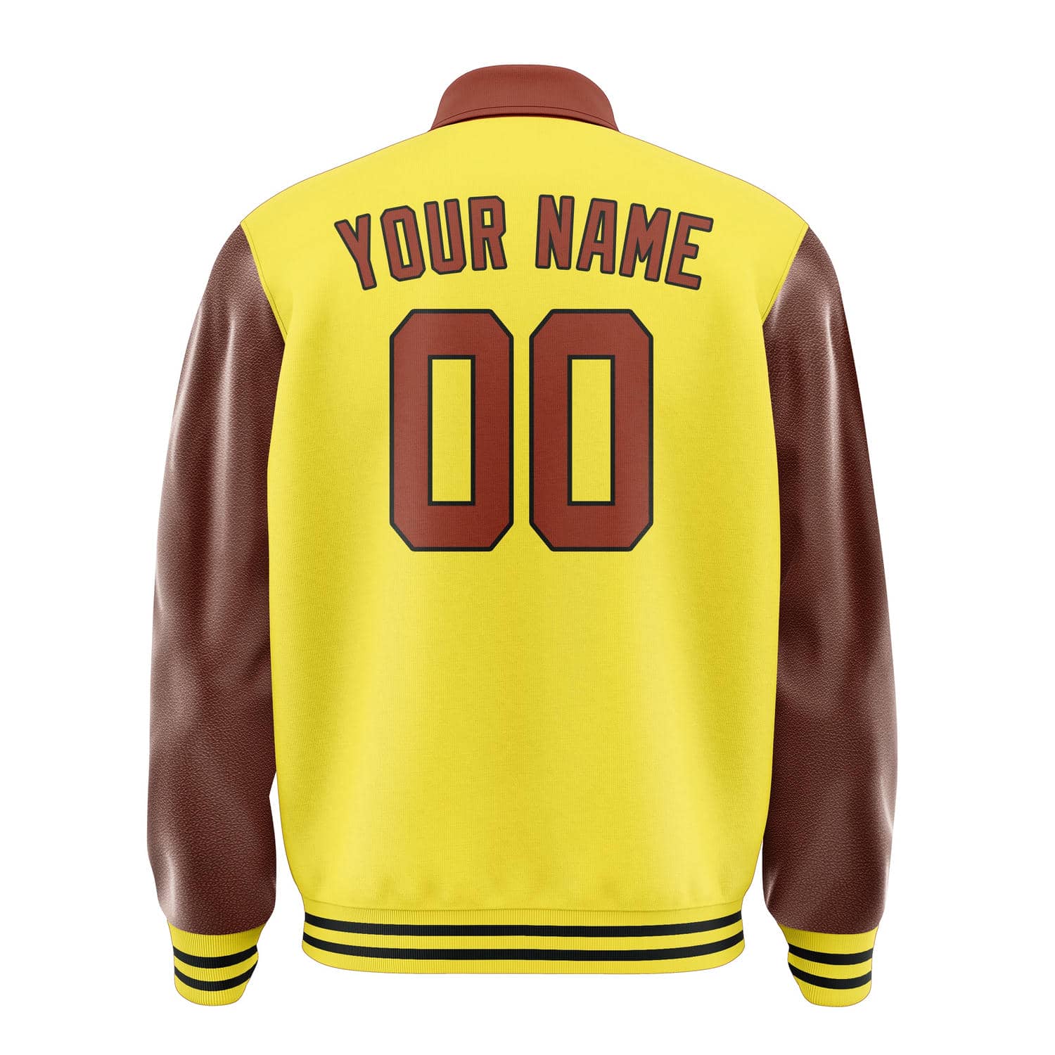 Custom Light Yellow Coral Red Jacket