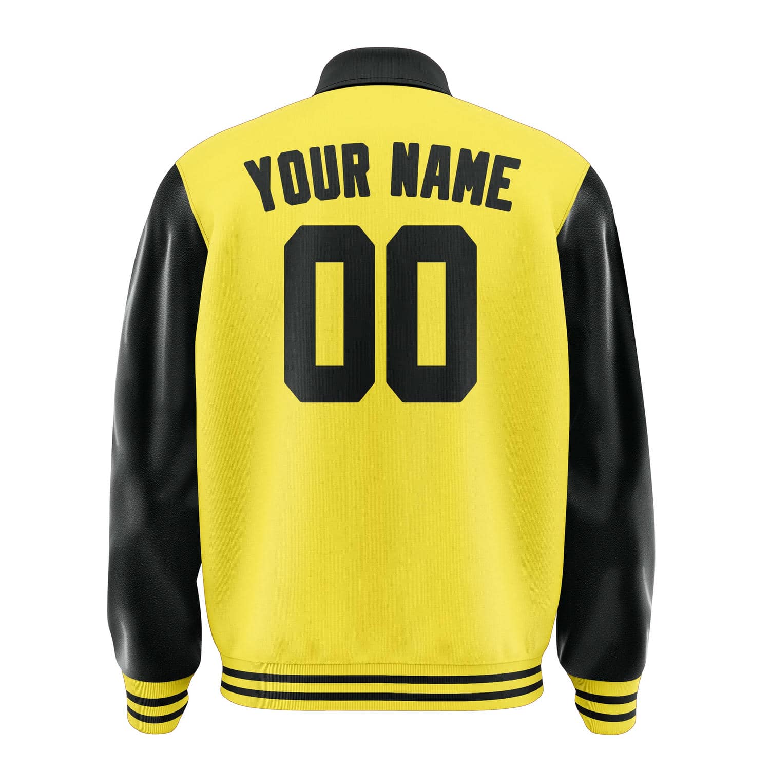 Custom Light Yellow Black Jacket