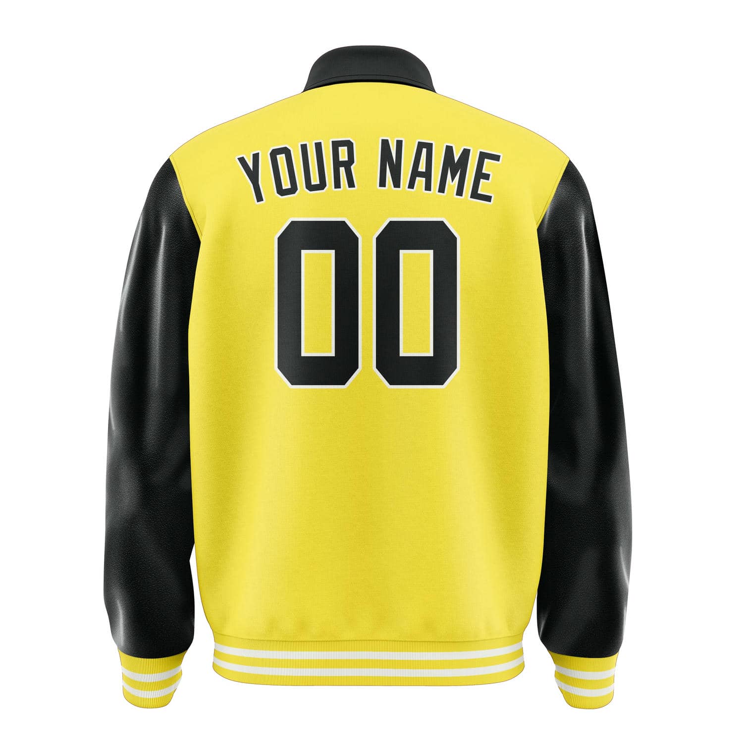 Custom Light Yellow Black Jacket