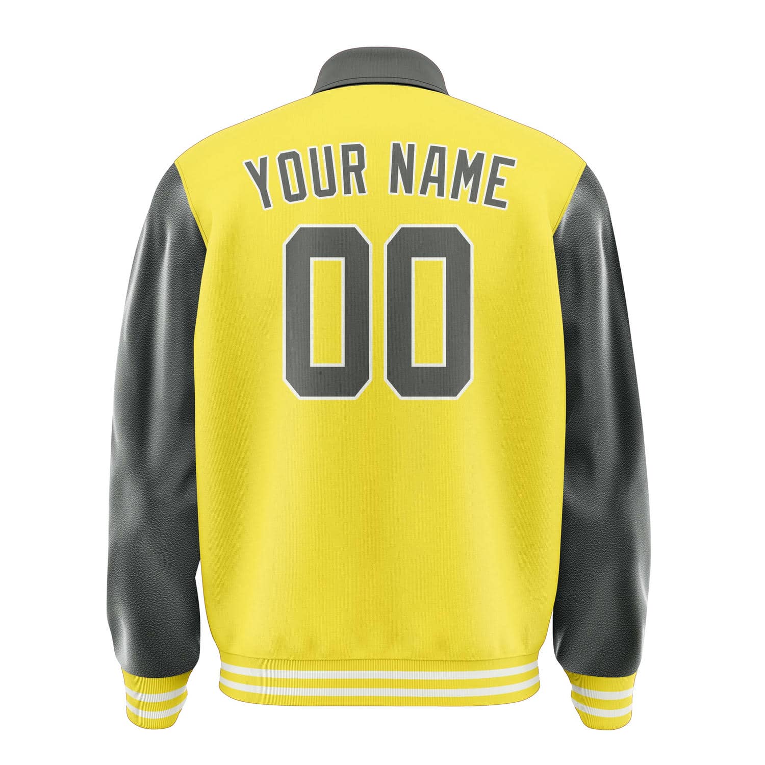 Custom Light Yellow Dark Grey Jacket