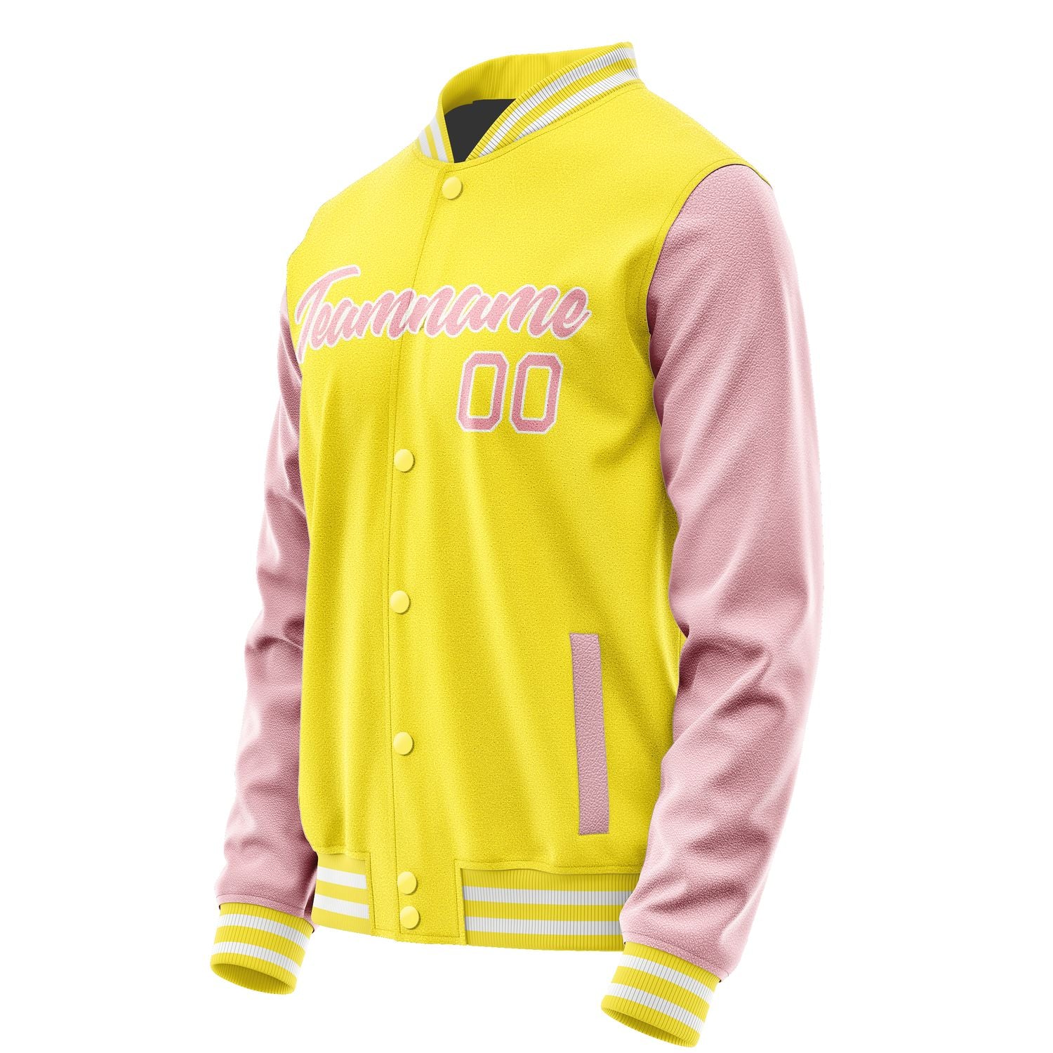 Custom Light Yellow Light Pink Jacket JA2626212618B21821