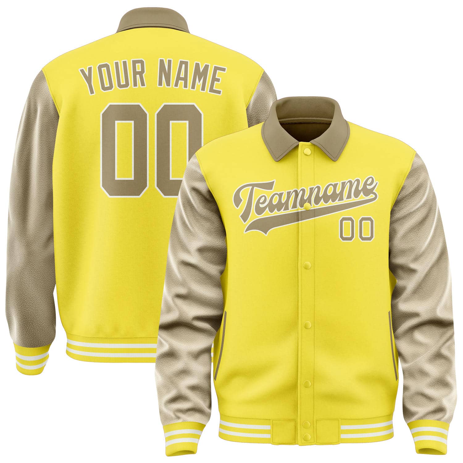 Custom Light Yellow Light Khaki Jacket