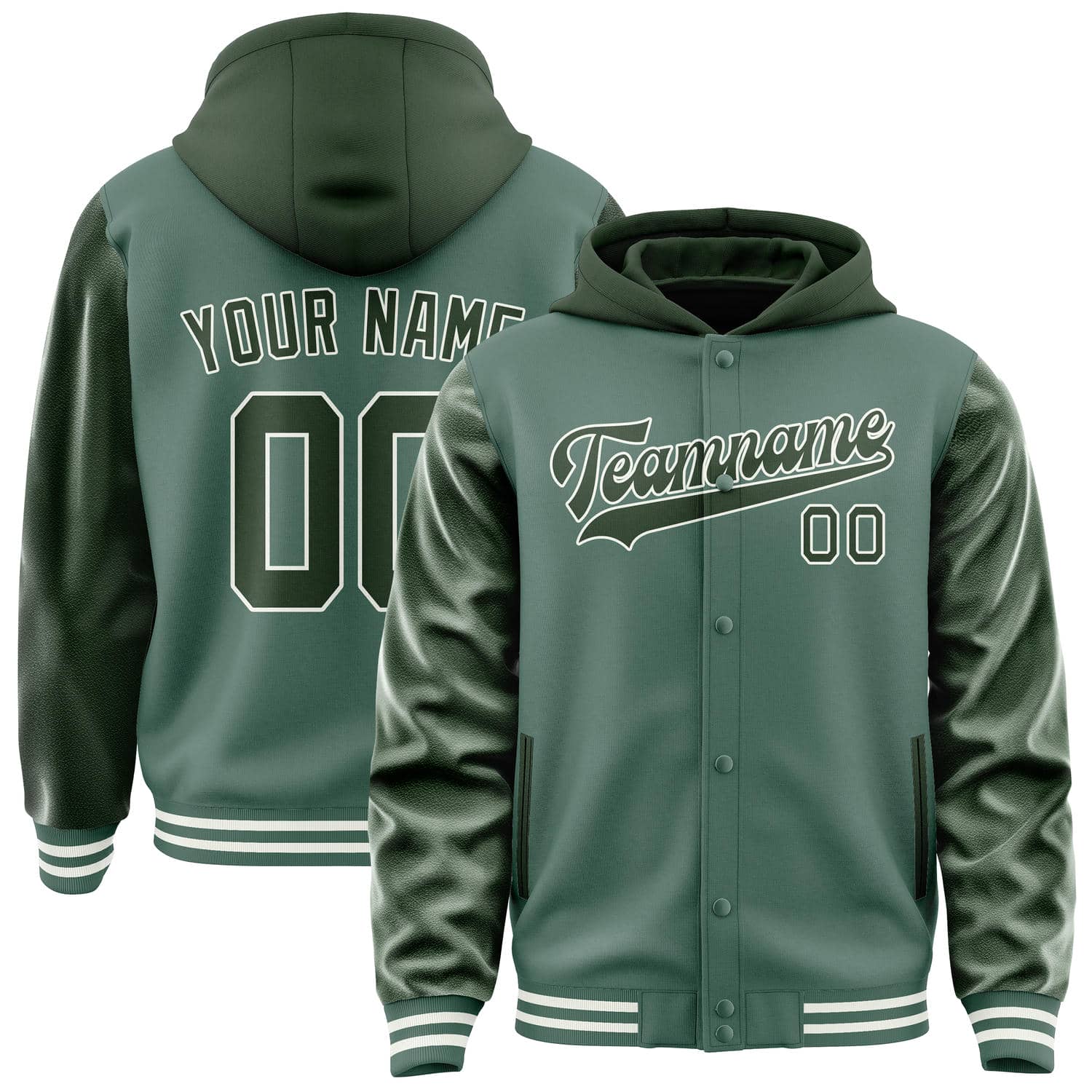 Custom Blue Green Dark Green Jacket