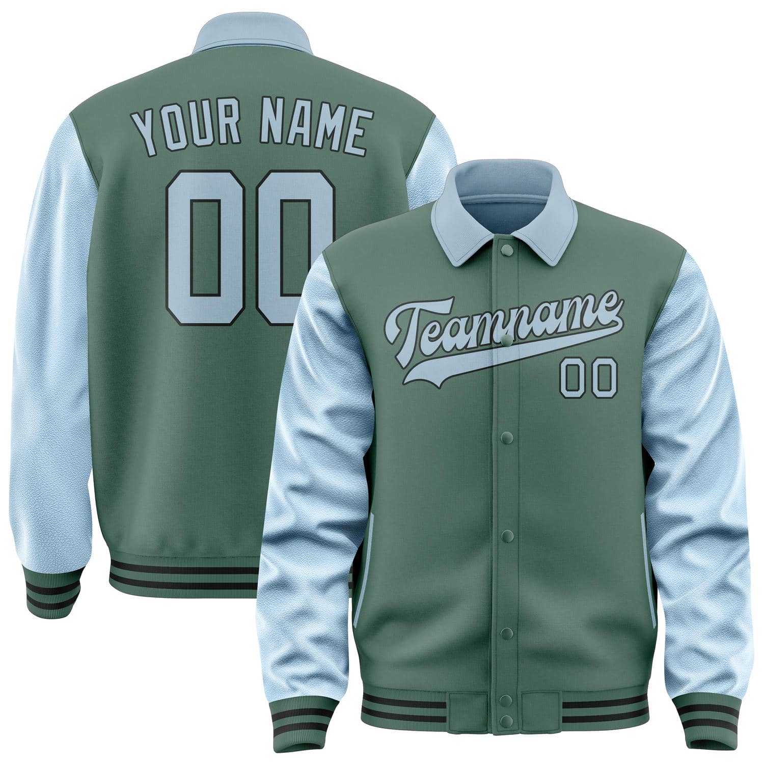 Custom Blue Green Light Blue Jacket