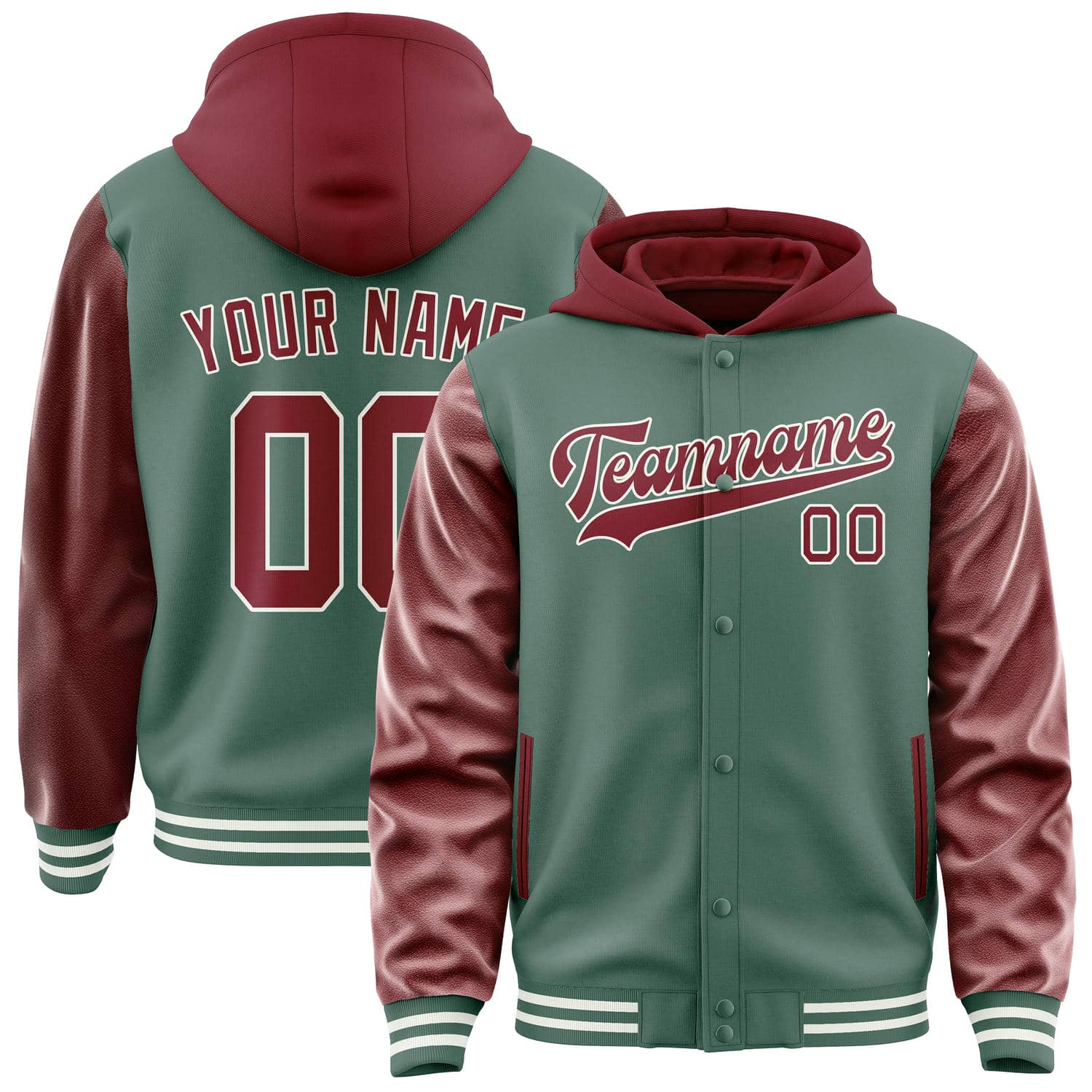 Custom Blue Green Crimson Red Jacket