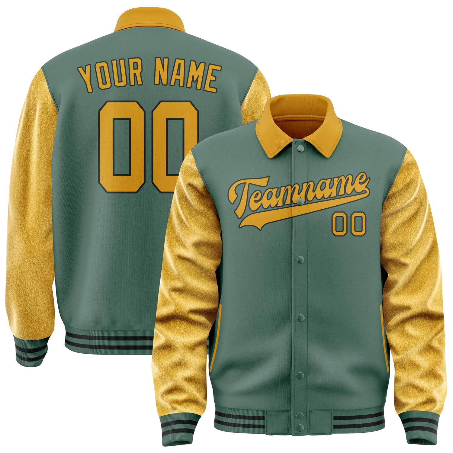Custom Blue Green Yellow Jacket