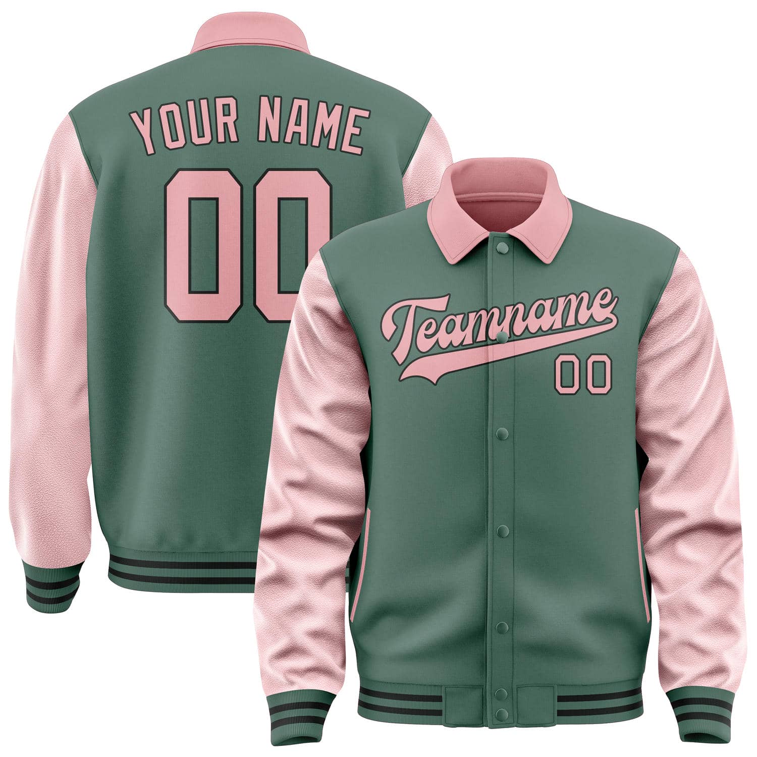 Custom Blue Green Light Pink Jacket
