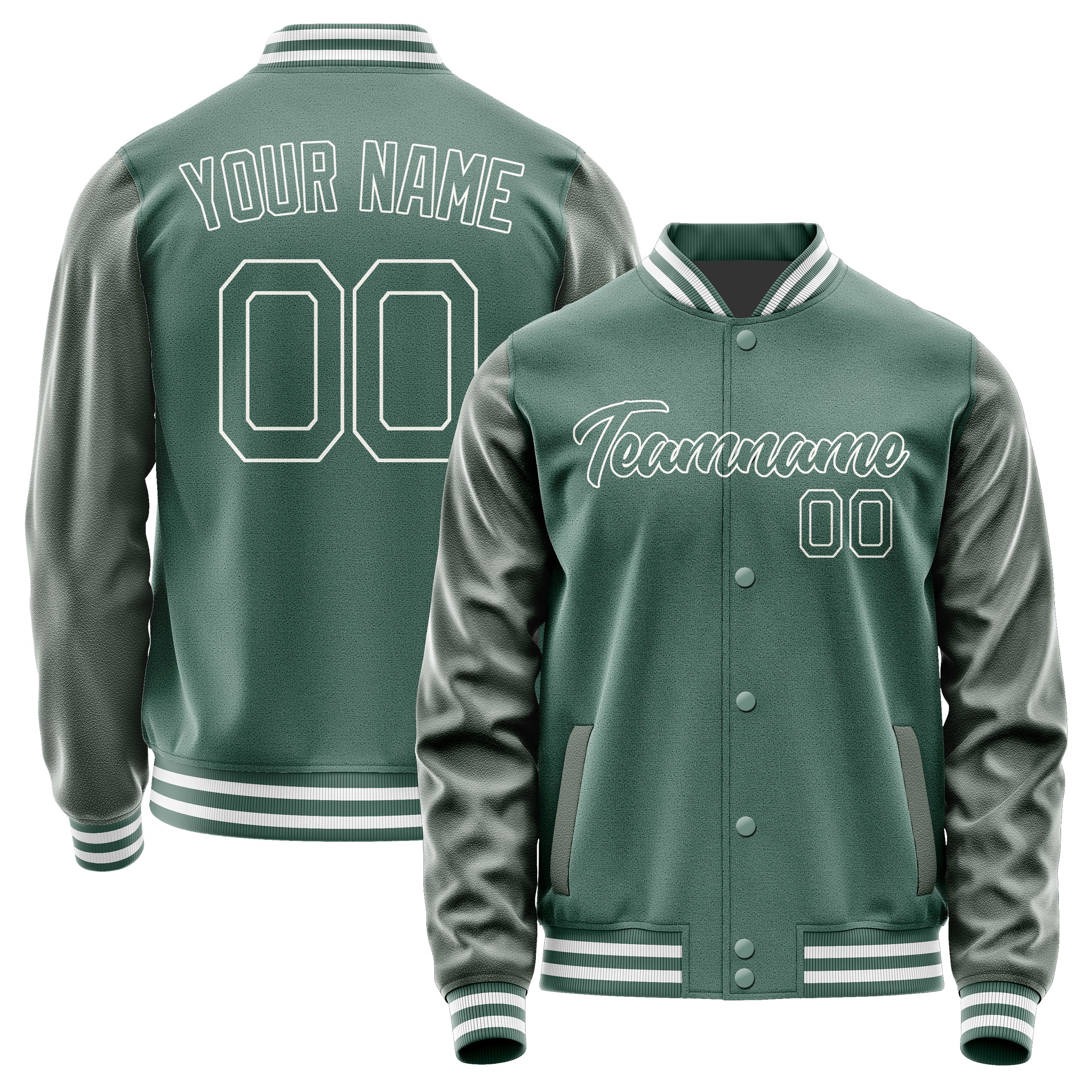 Custom Blue Green Blue Green Jacket JA2727272718B21827