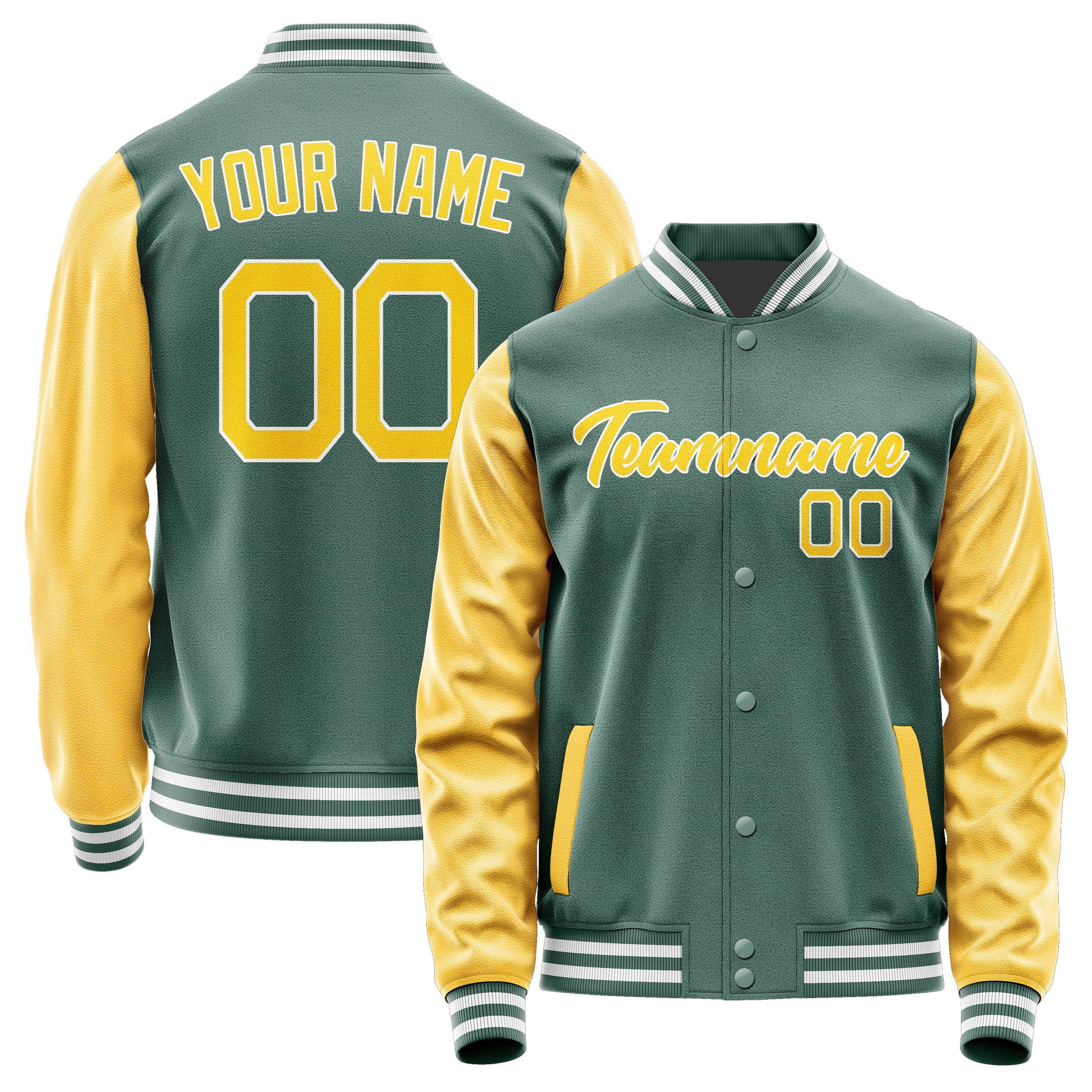 Custom Blue Green Gold Jacket JA2727302718B21830