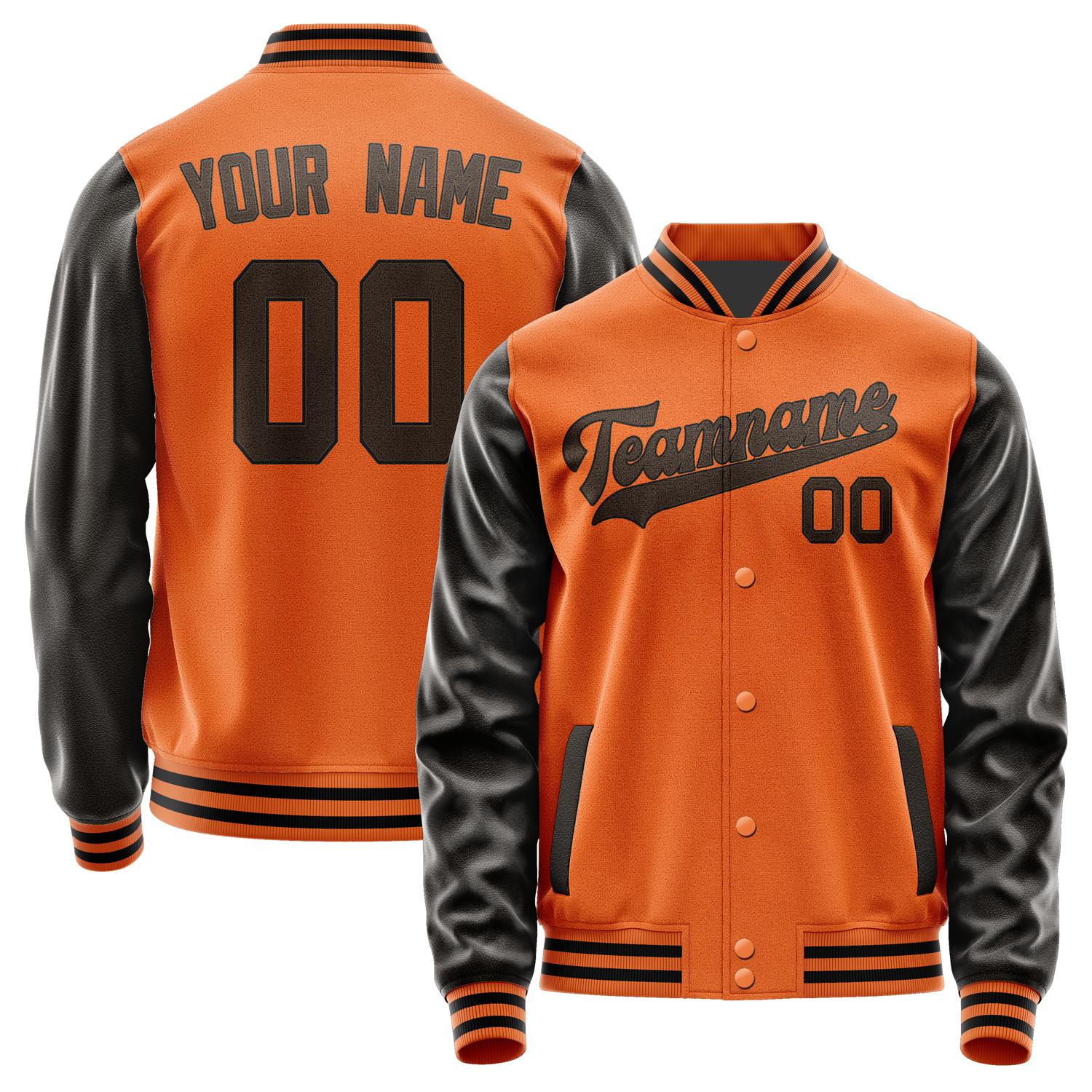 Custom Orange Brown Jacket JA2828012817B31701