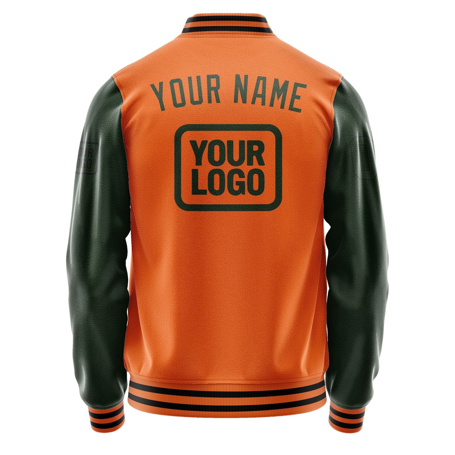 Custom Orange Dark Green Jacket JA282806281717060617
