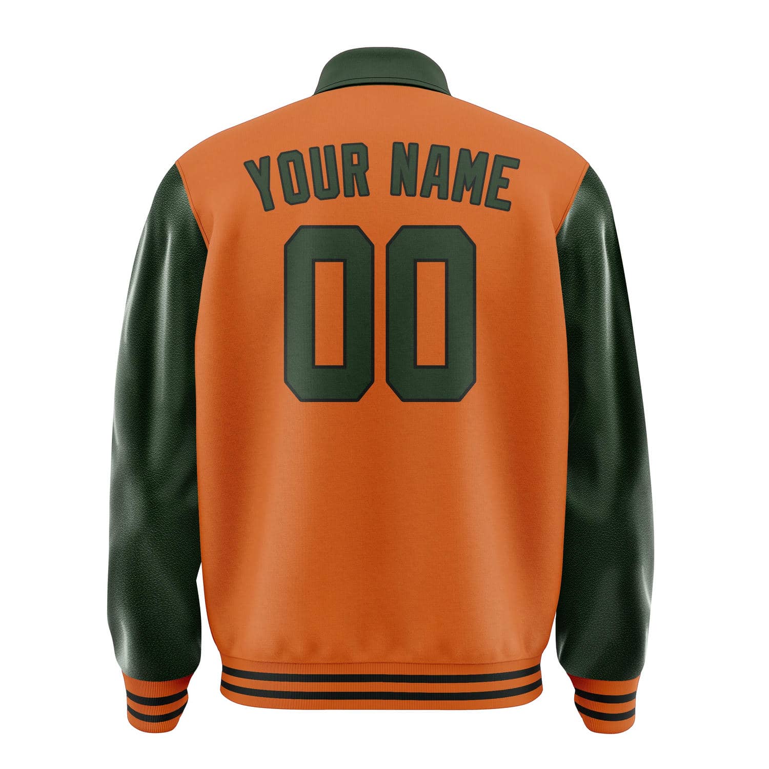 Custom Orange Dark Green Jacket