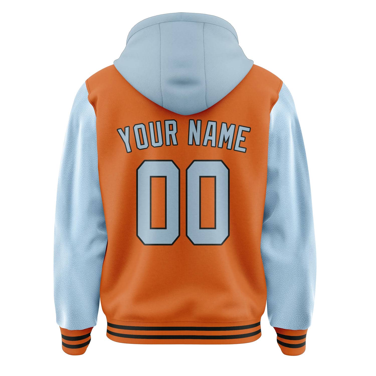 Custom Orange Light Blue Jacket