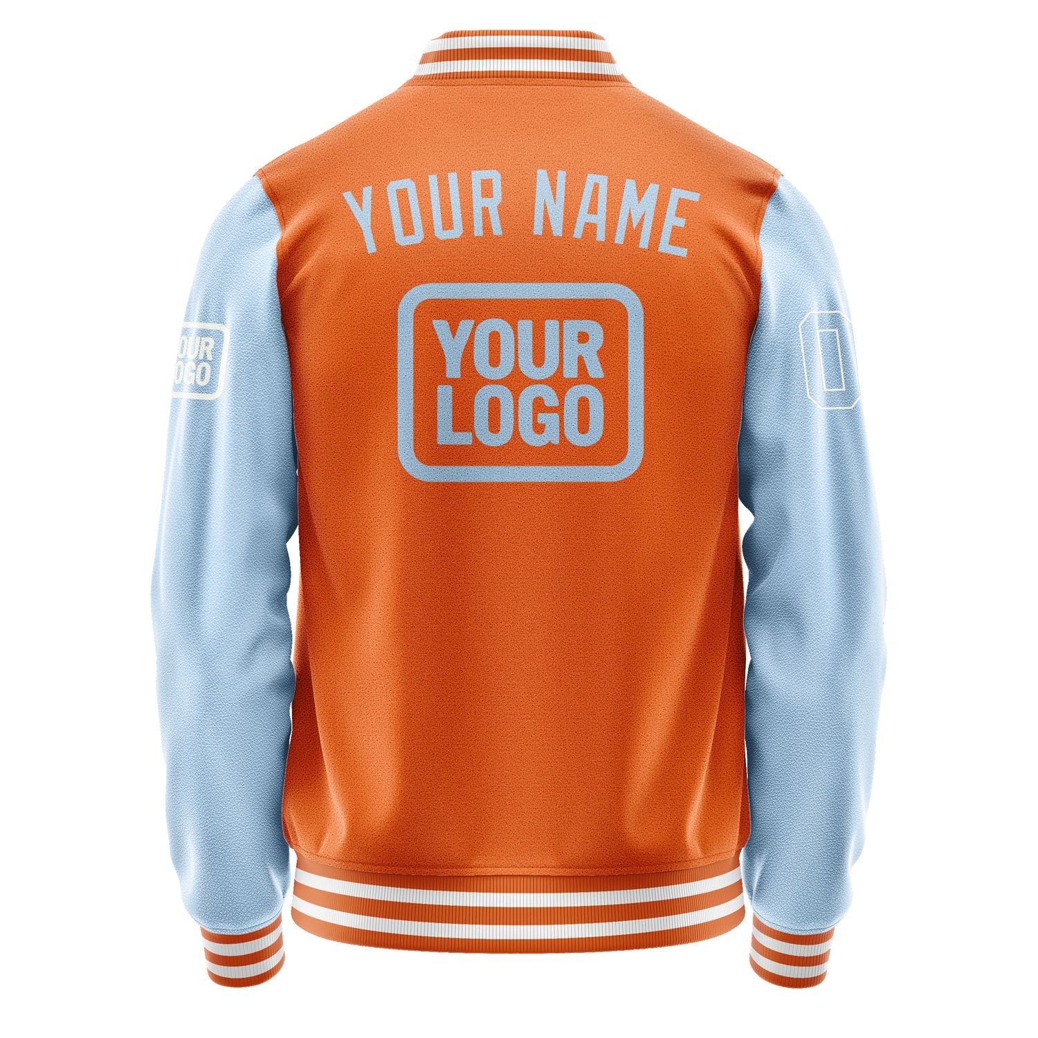 Custom Orange Light Blue Jacket JA282808281818080818