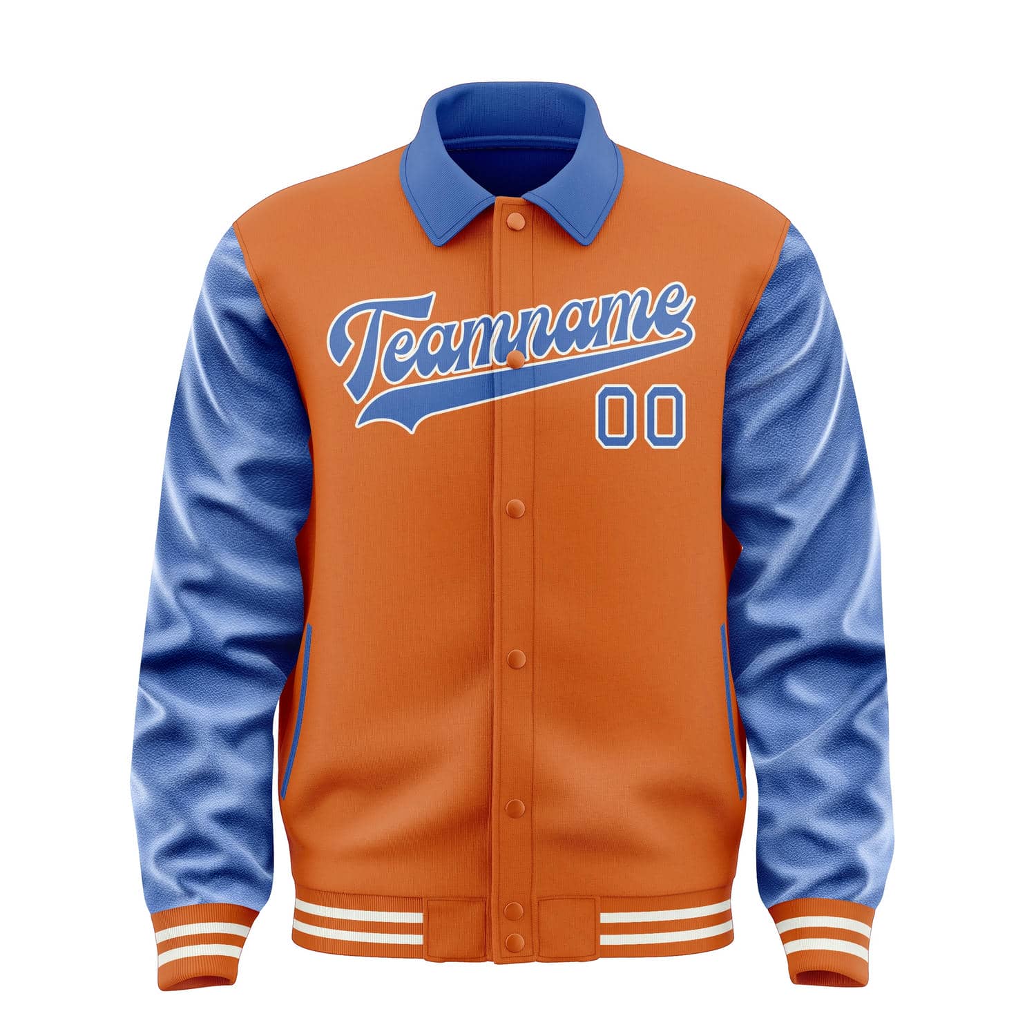 Custom Orange Sky Blue Jacket