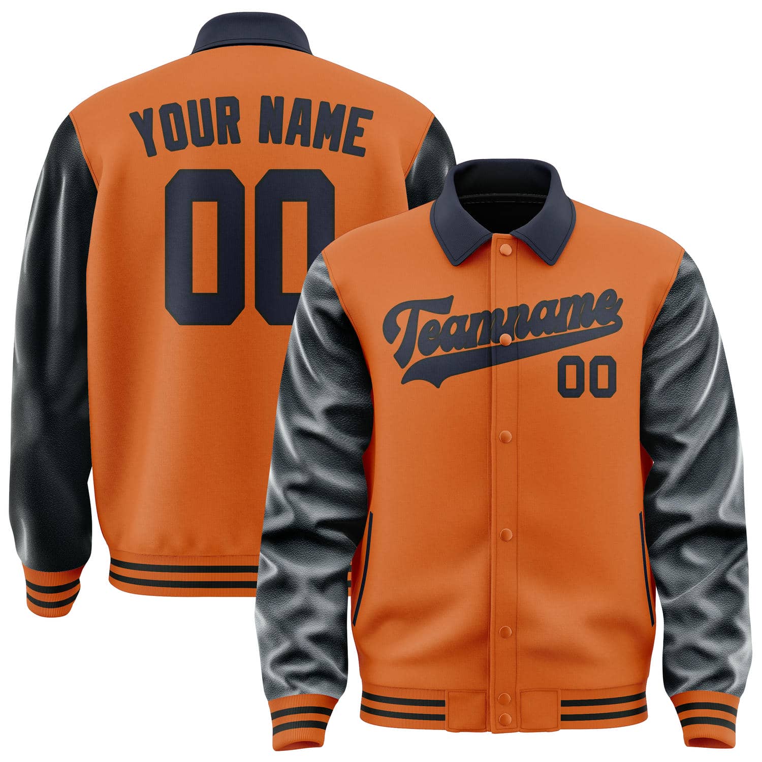 Custom Orange Navy Jacket