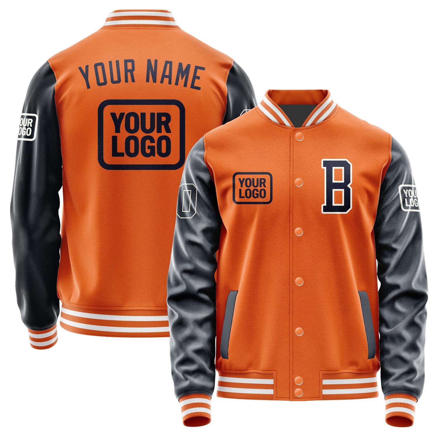 Custom Orange Navy Jacket JA282811281818111118