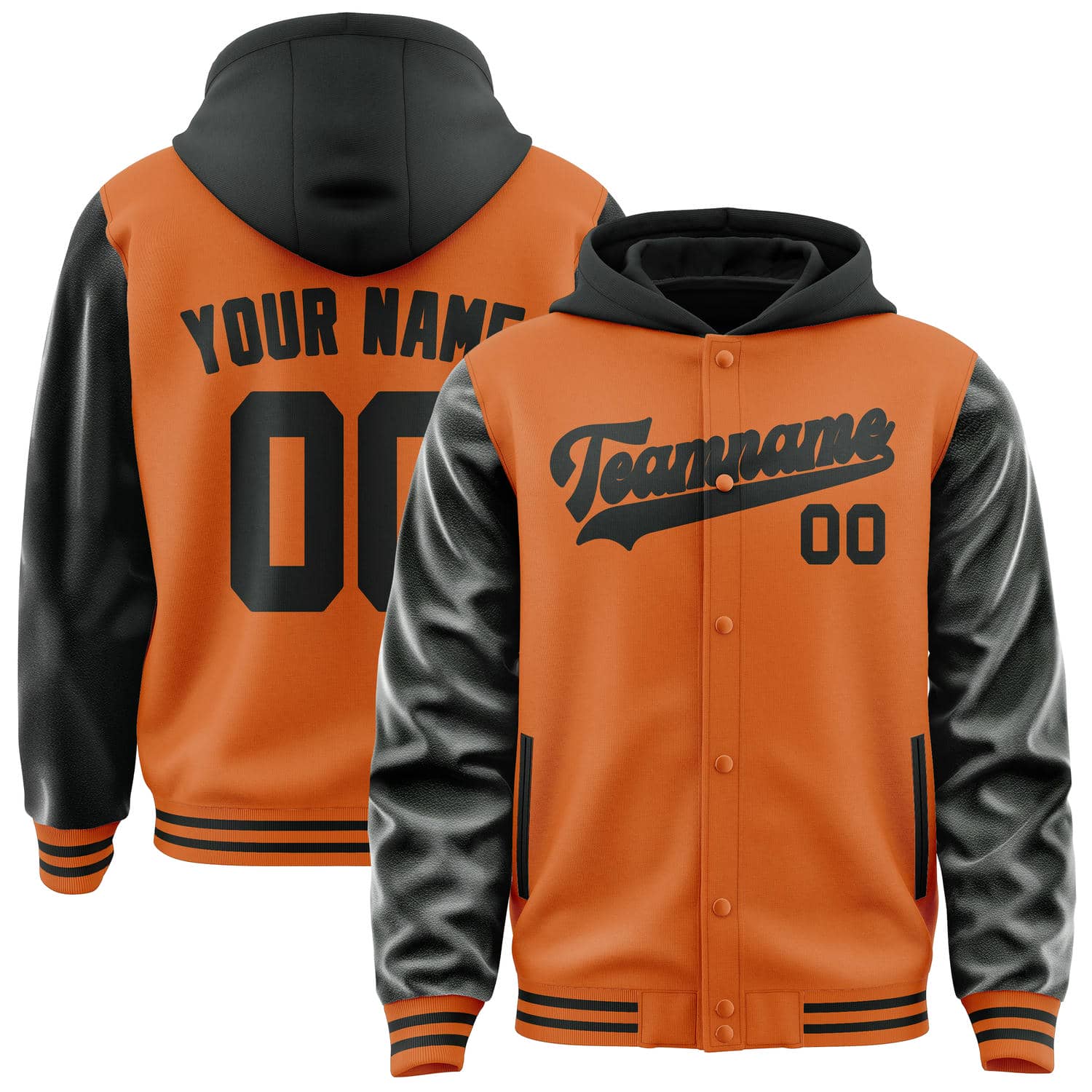 Custom Orange Black Jacket