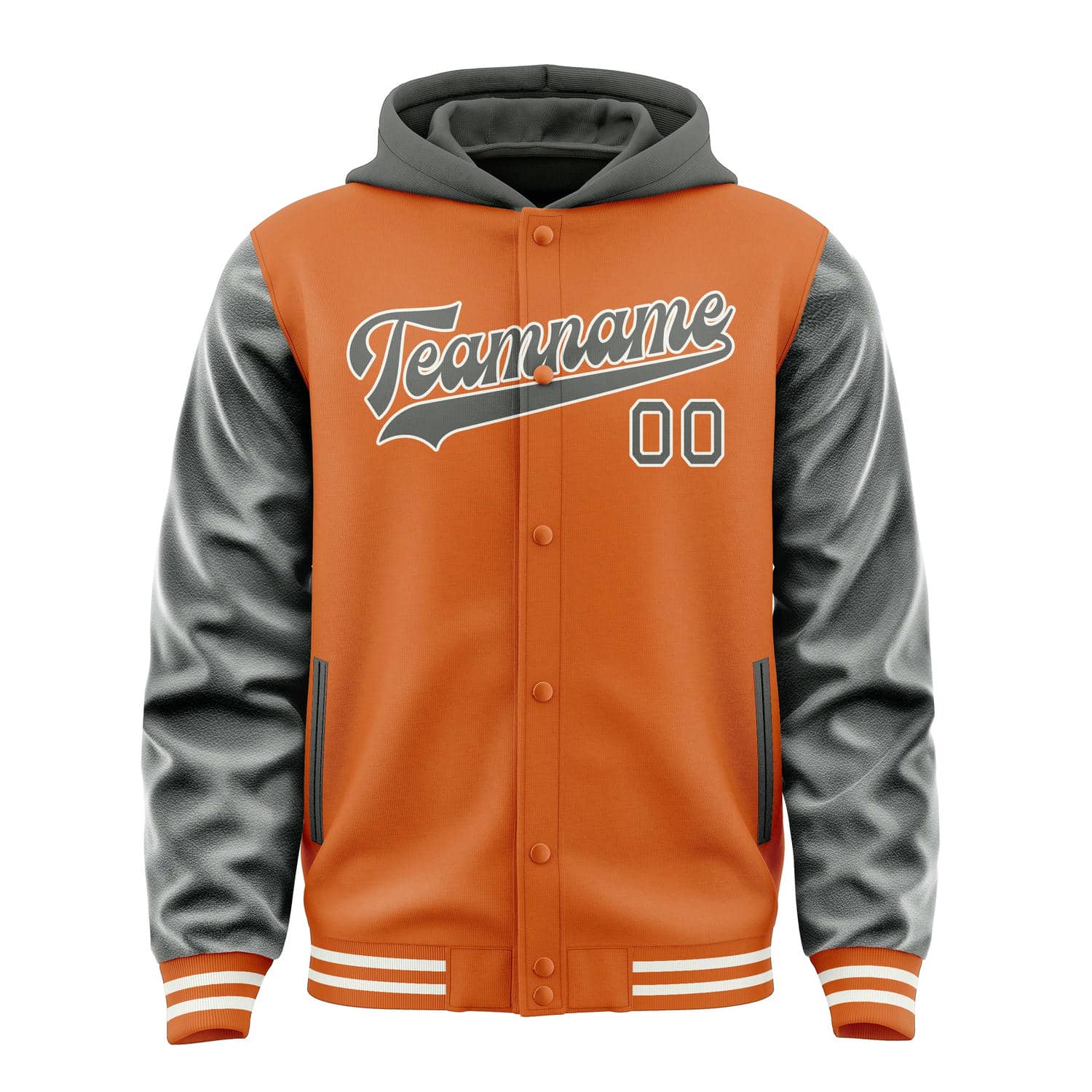 Custom Orange Dark Grey Jacket