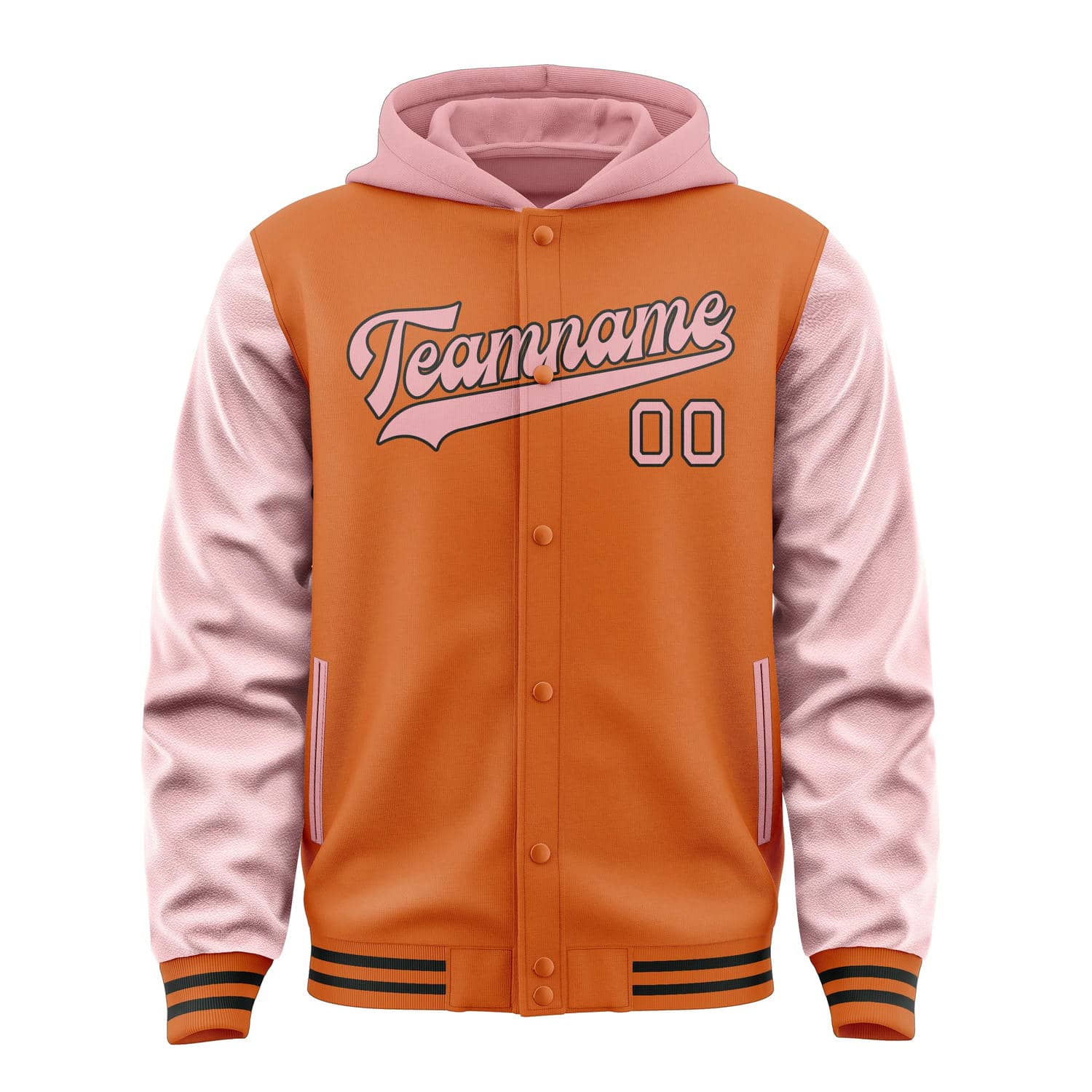 Custom Orange Light Pink Jacket