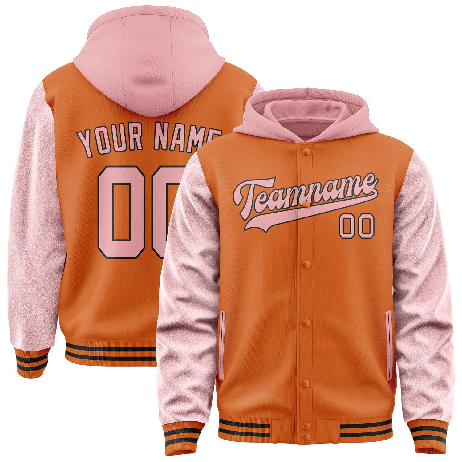 Custom Orange Light Pink Jacket