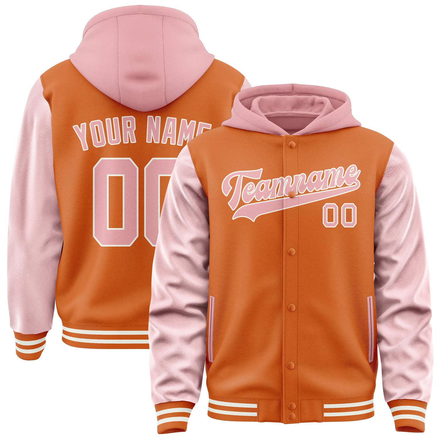 Custom Orange Light Pink Jacket