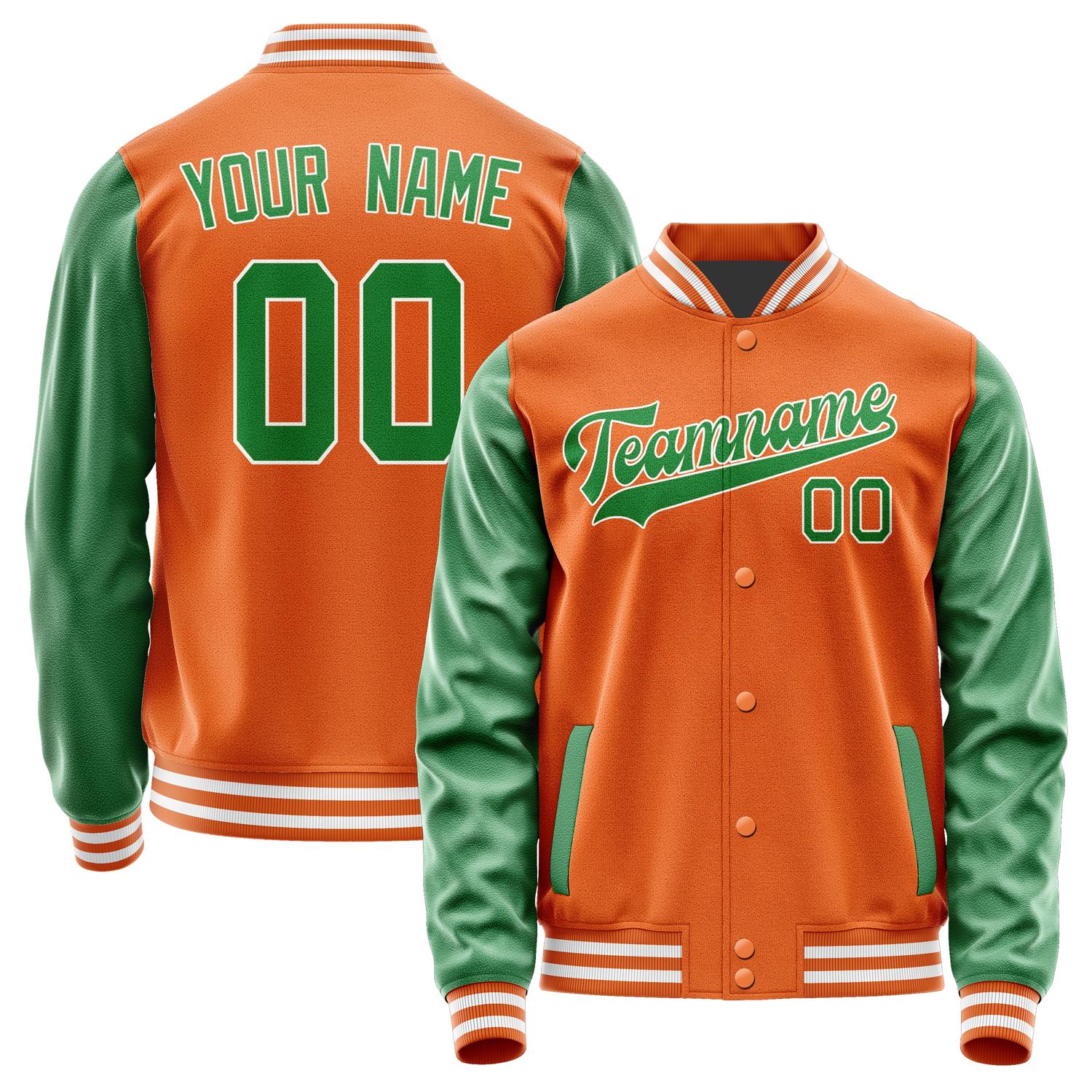 Custom Orange Emerald Green Jacket JA2828242818B31824