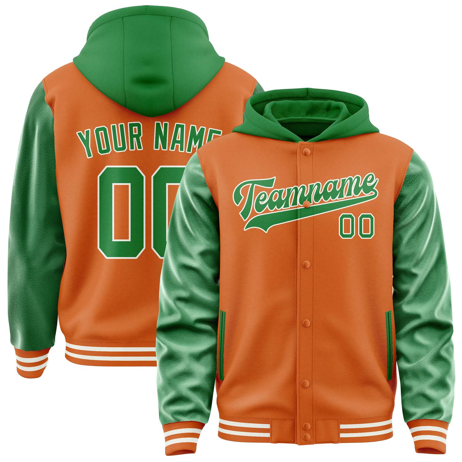Custom Orange Emerald Green Jacket