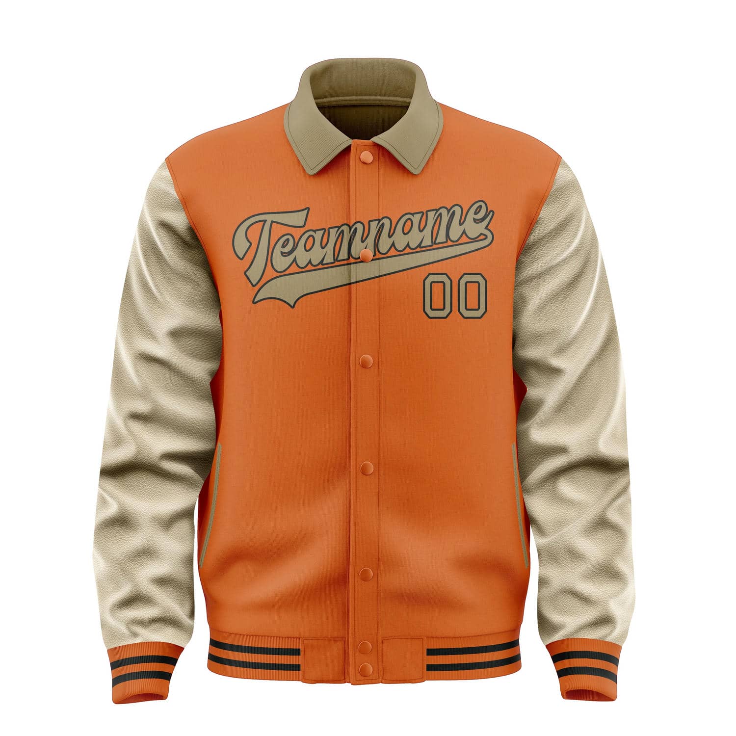 Custom Orange Light Khaki Jacket