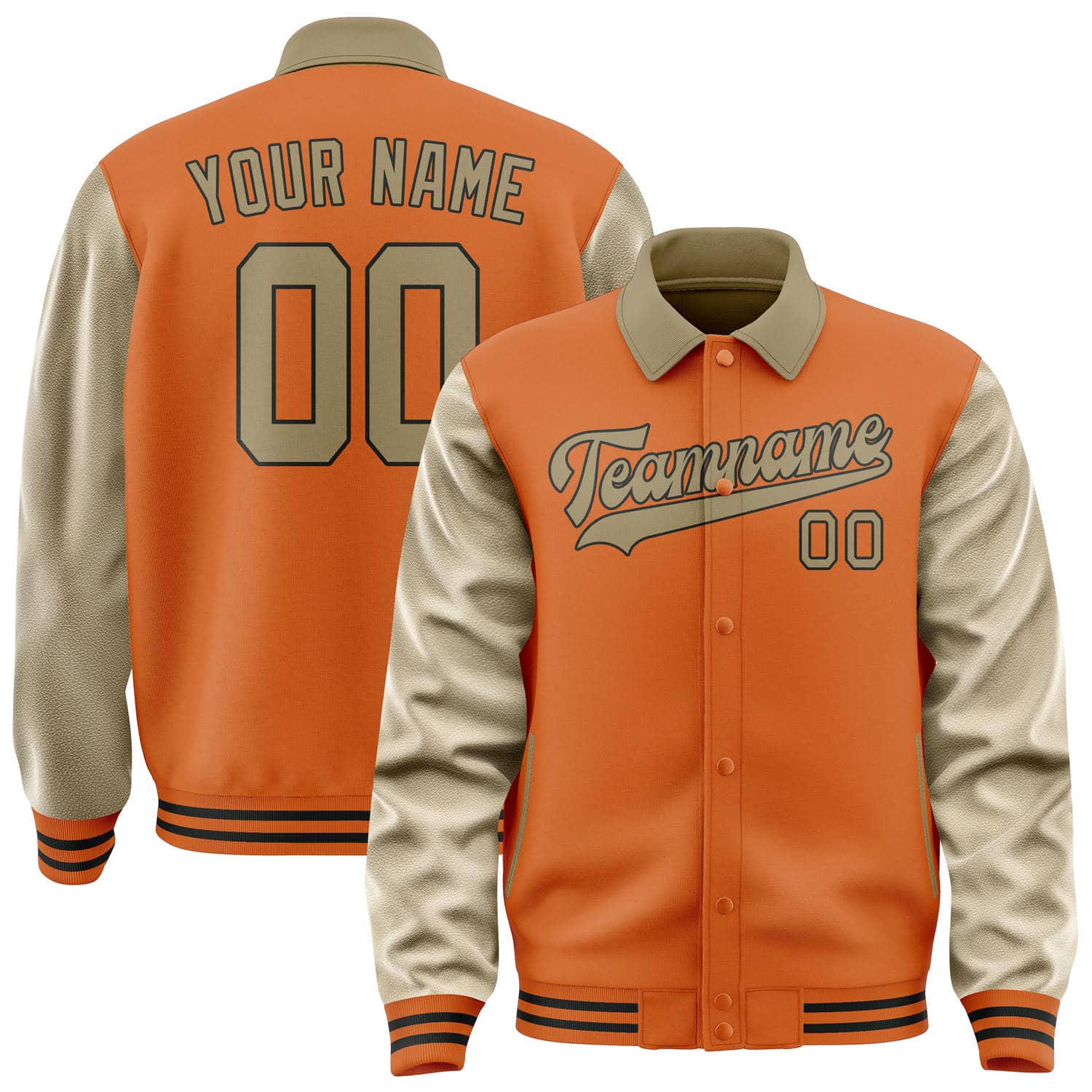 Custom Orange Light Khaki Jacket