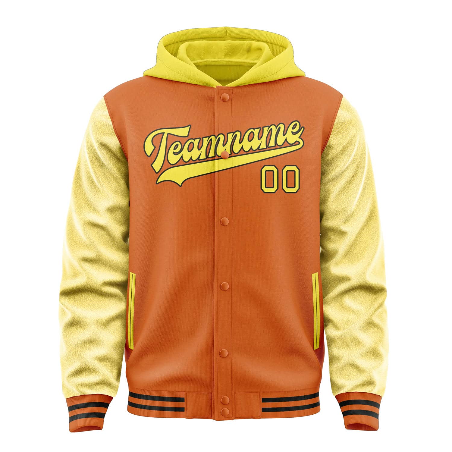 Custom Orange Light Yellow Jacket