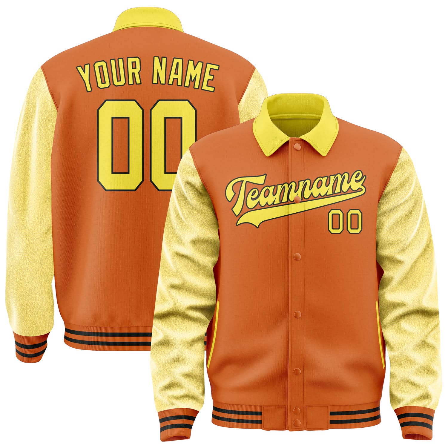 Custom Orange Light Yellow Jacket