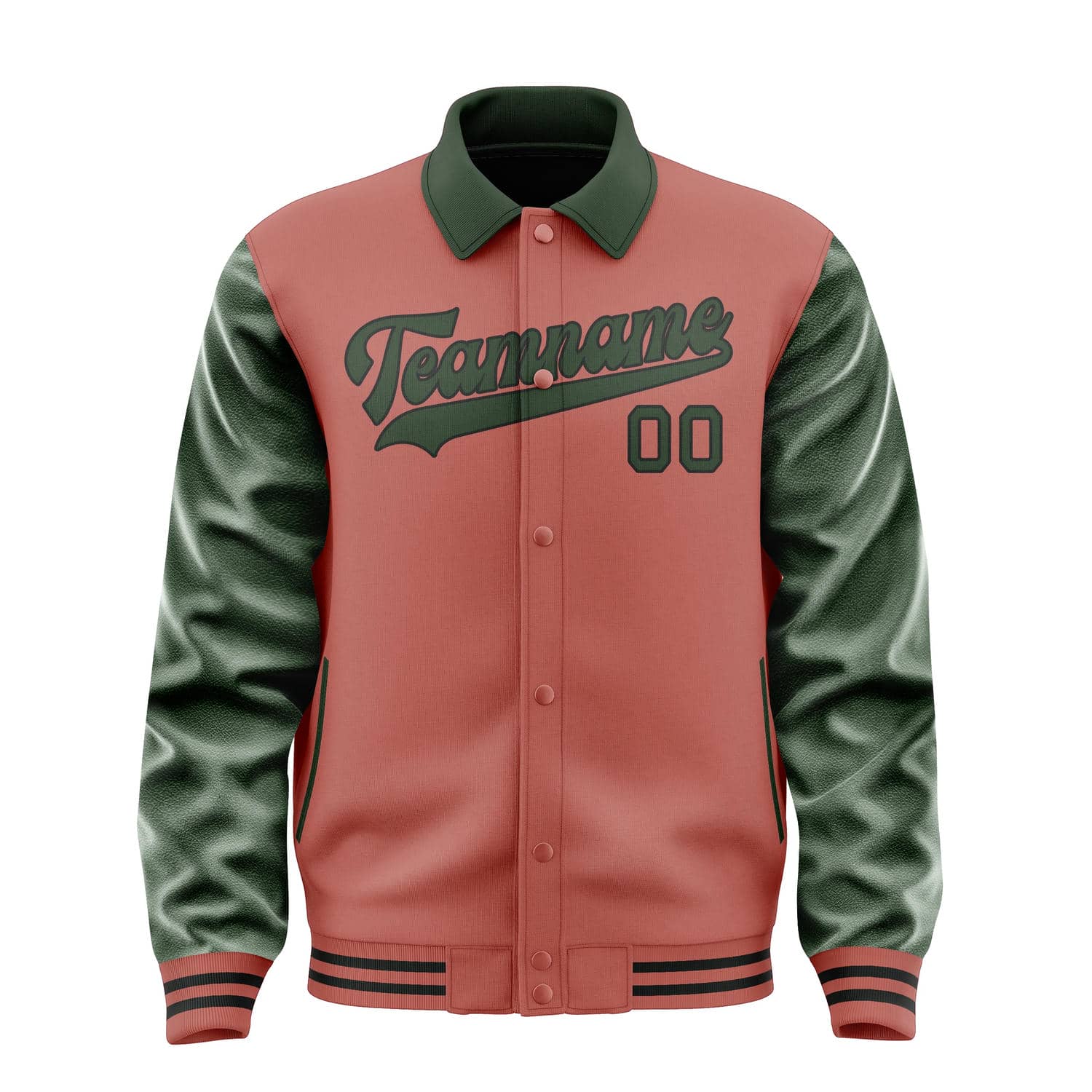 Custom Copper Rose Dark Green Jacket