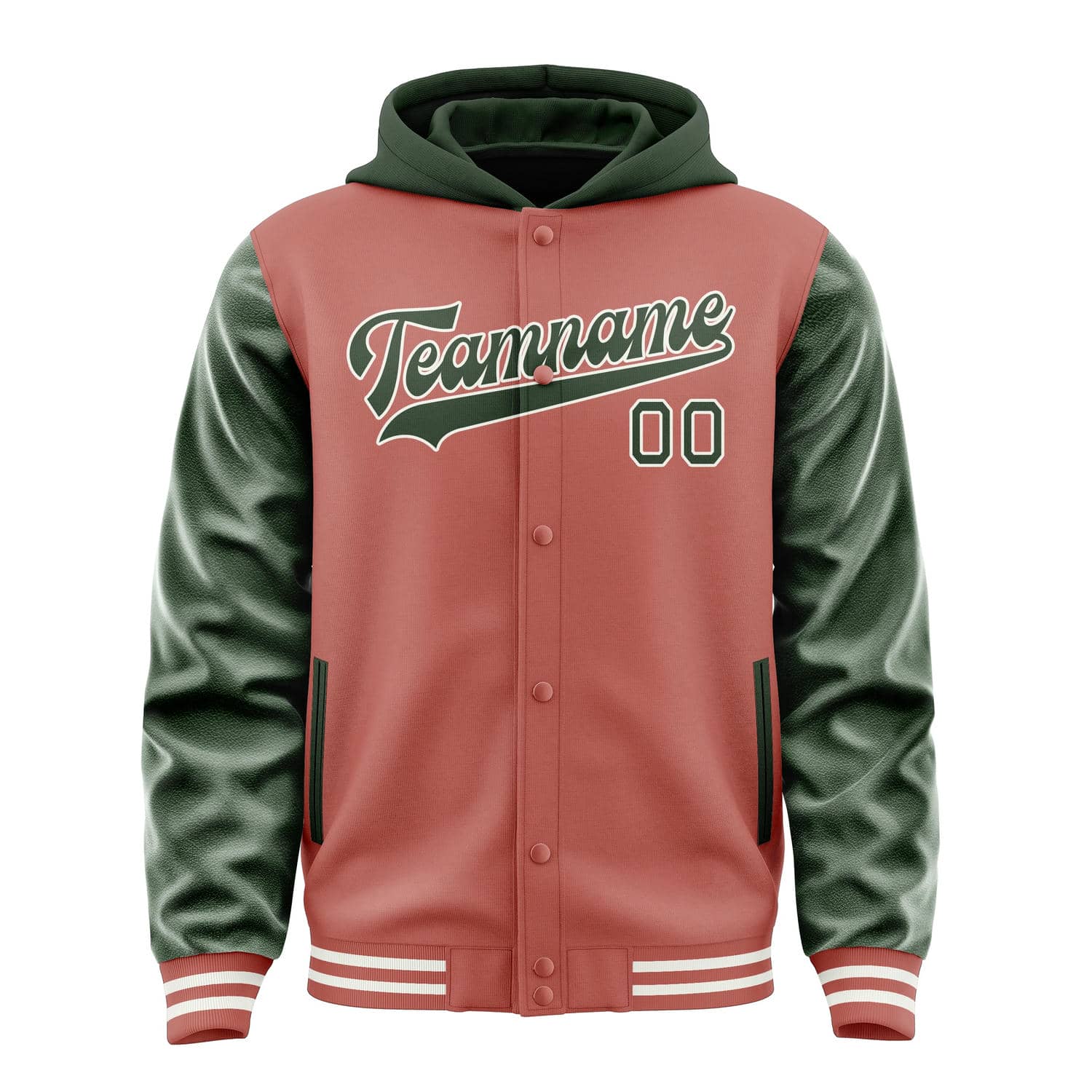 Custom Copper Rose Dark Green Jacket