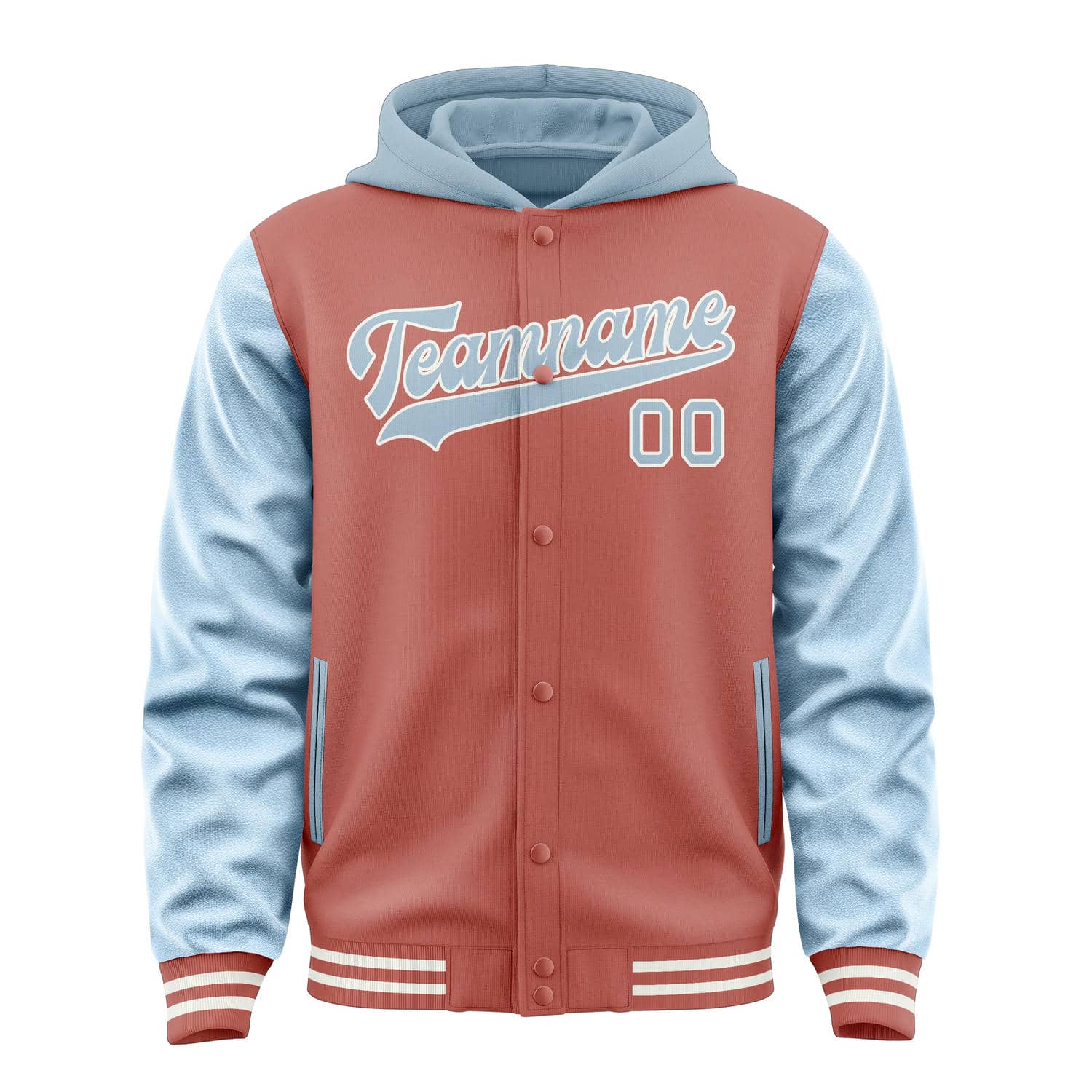 Custom Copper Rose Light Blue Jacket