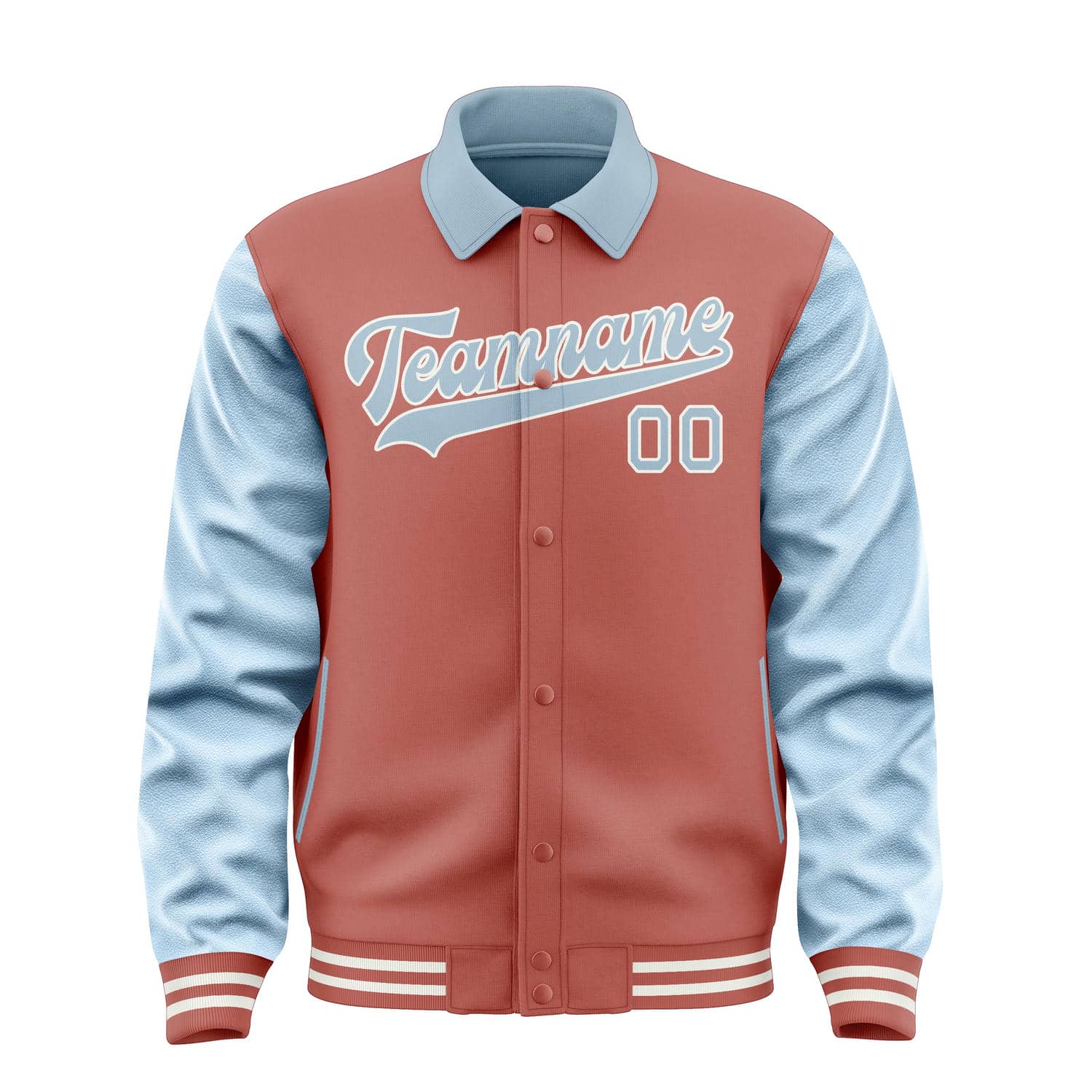 Custom Copper Rose Light Blue Jacket