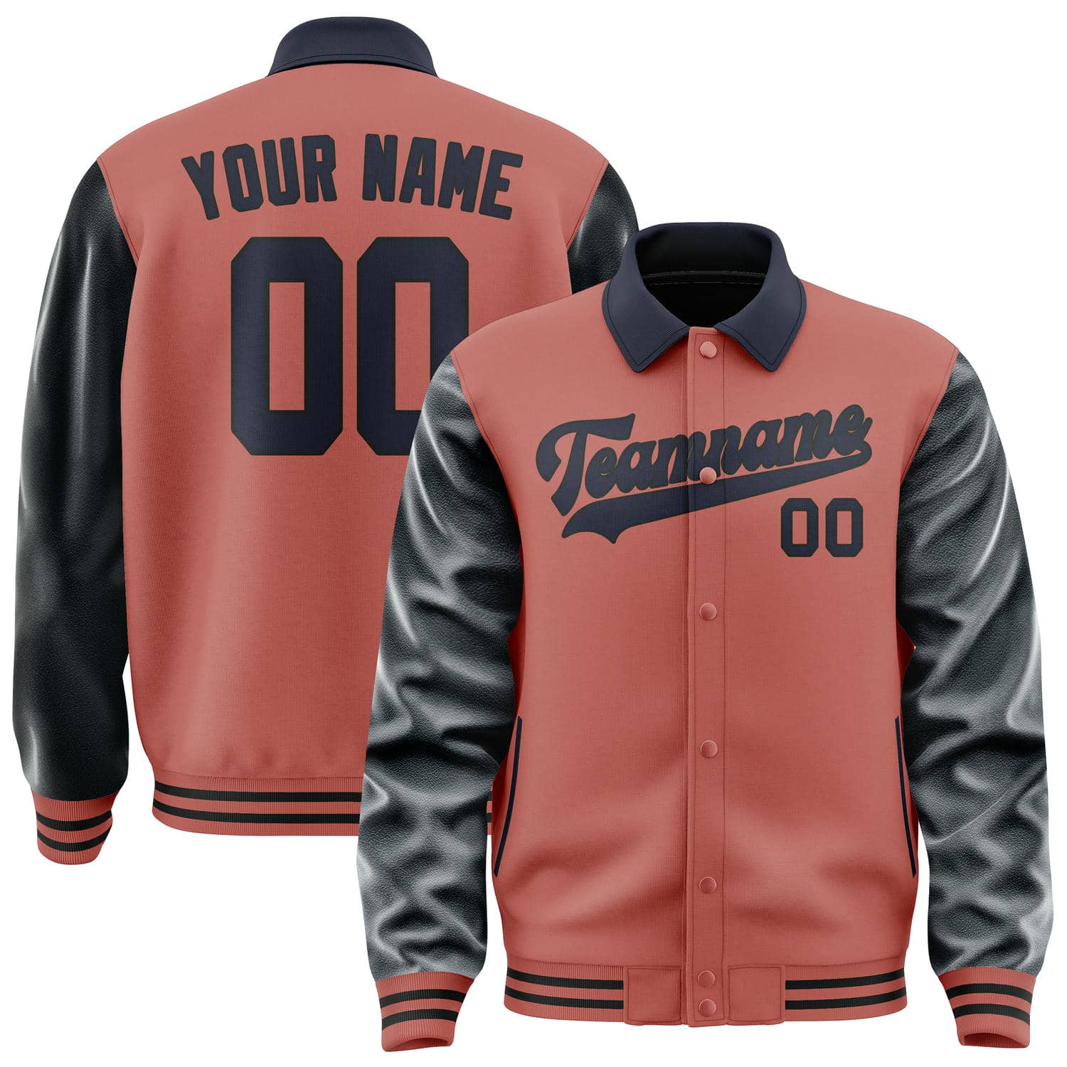 Custom Copper Rose Navy Jacket