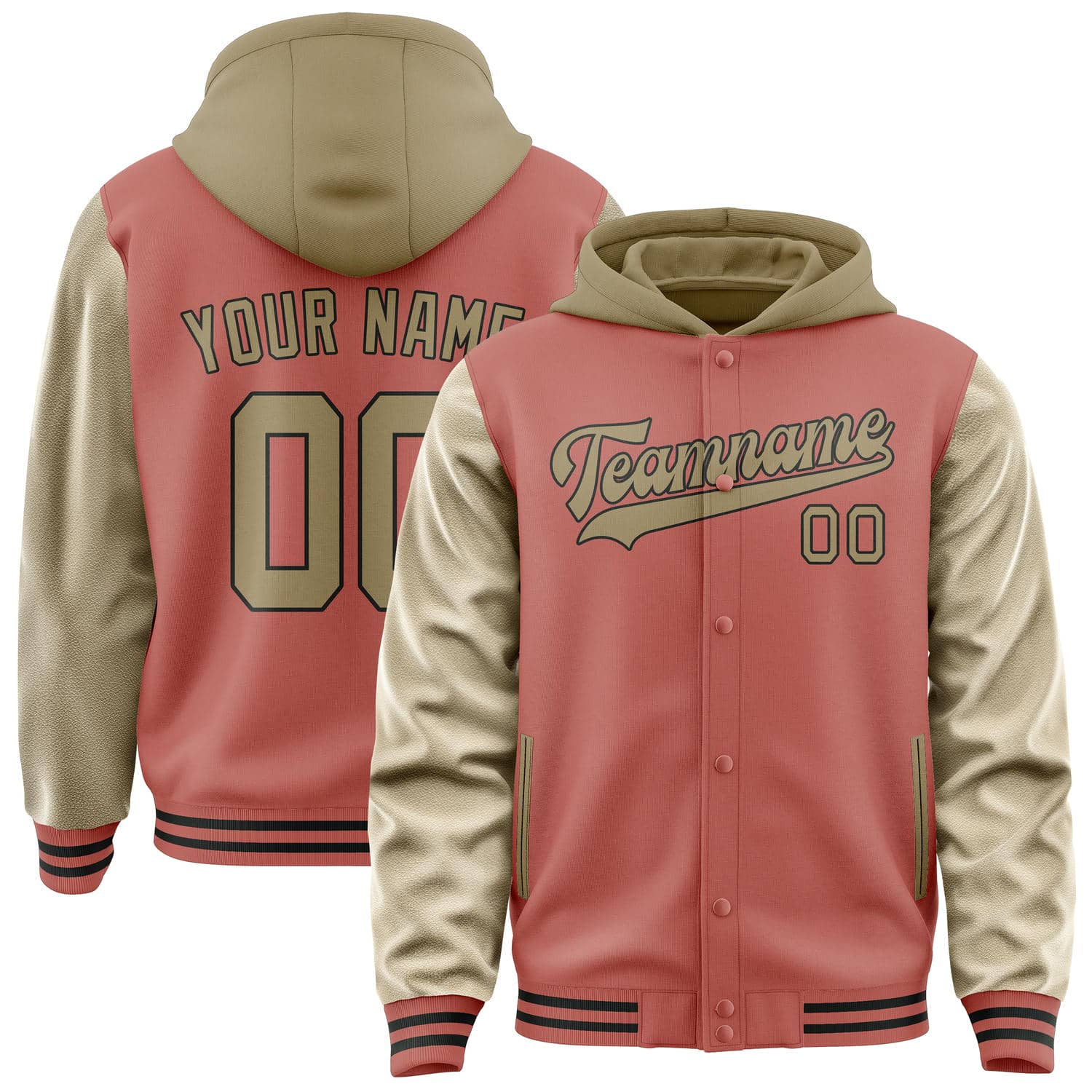 Custom Copper Rose Light Khaki Jacket