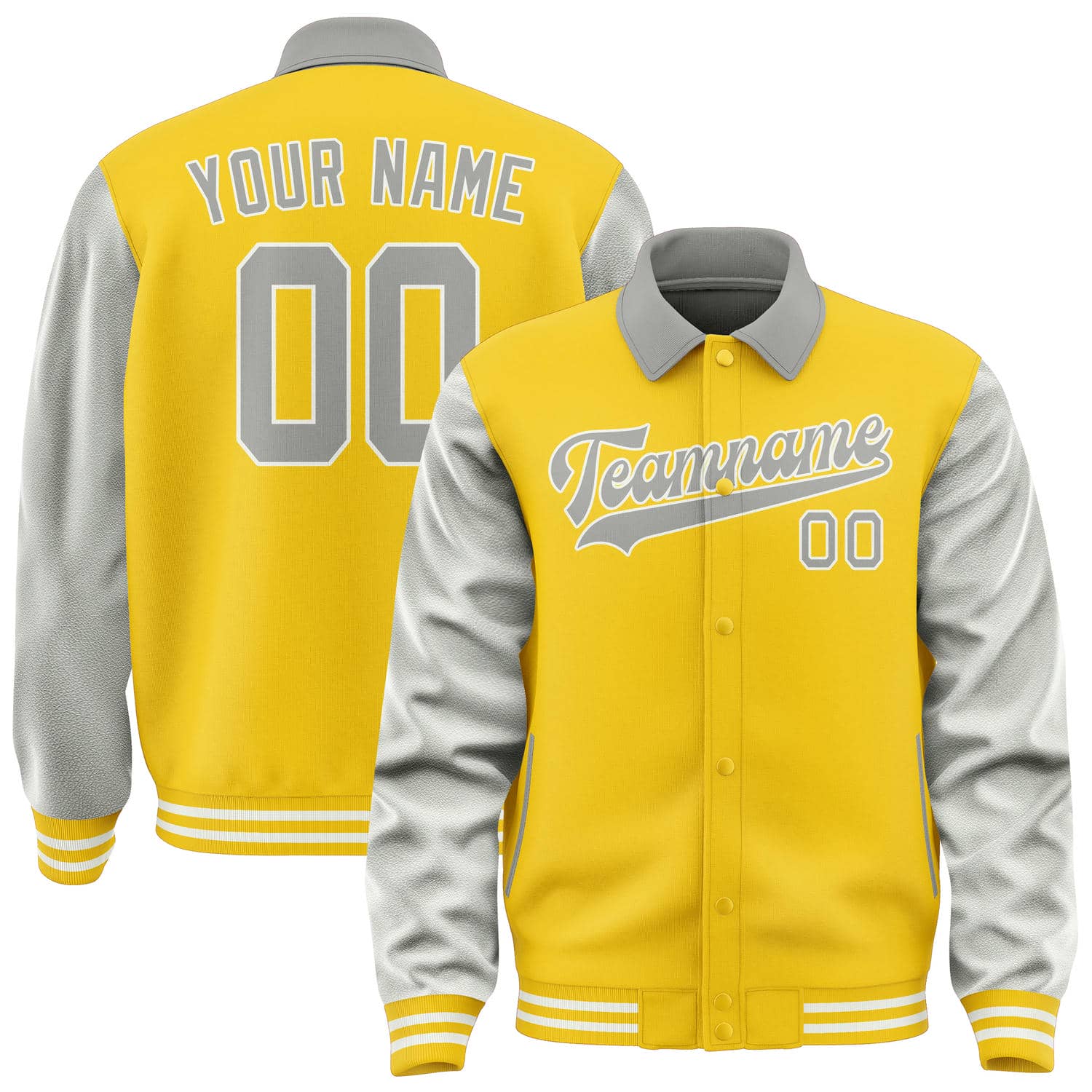 Custom Gold Gray Jacket