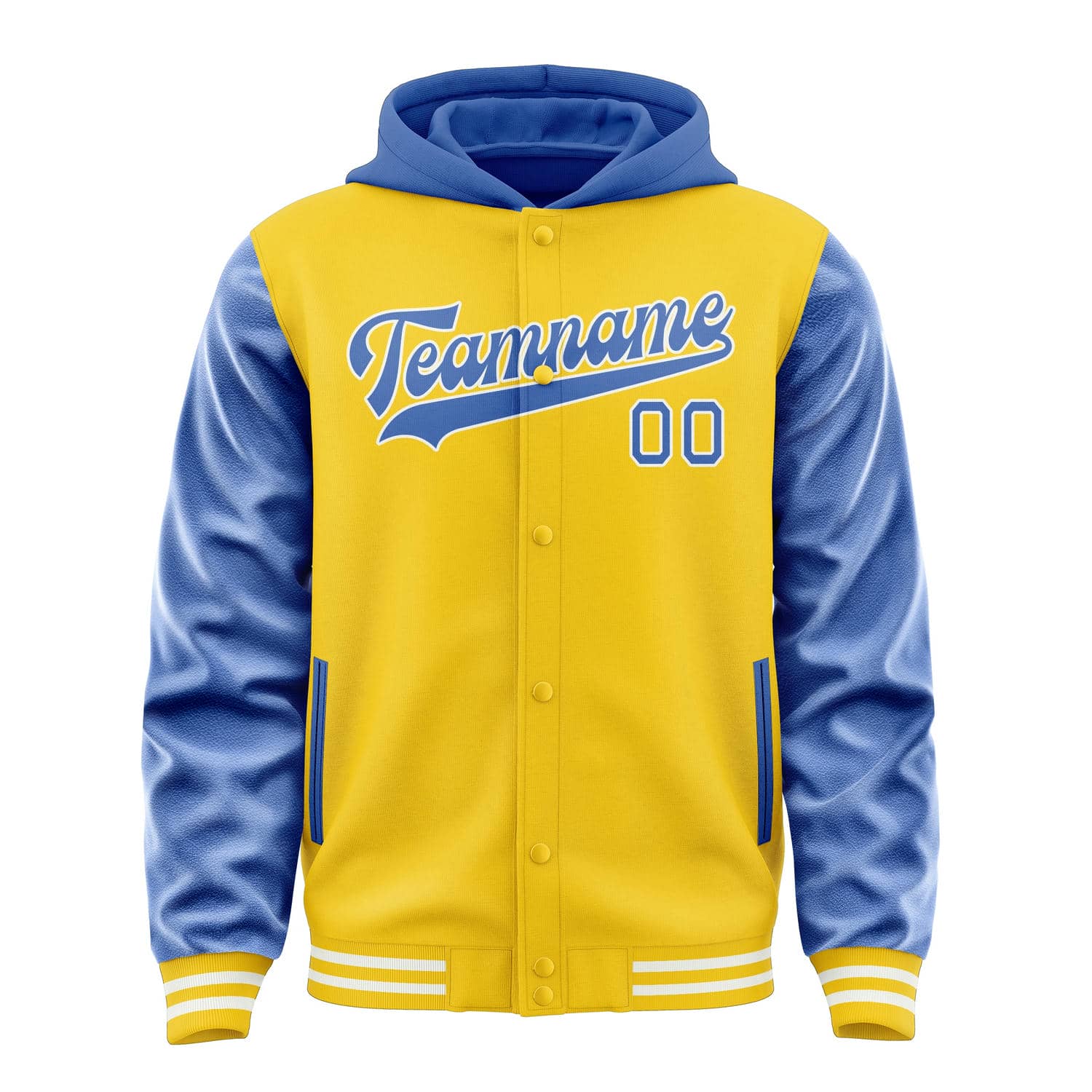 Custom Gold Sky Blue Jacket