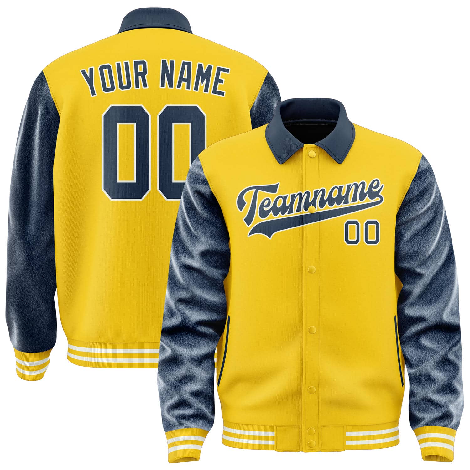 Custom Gold Blue Jacket