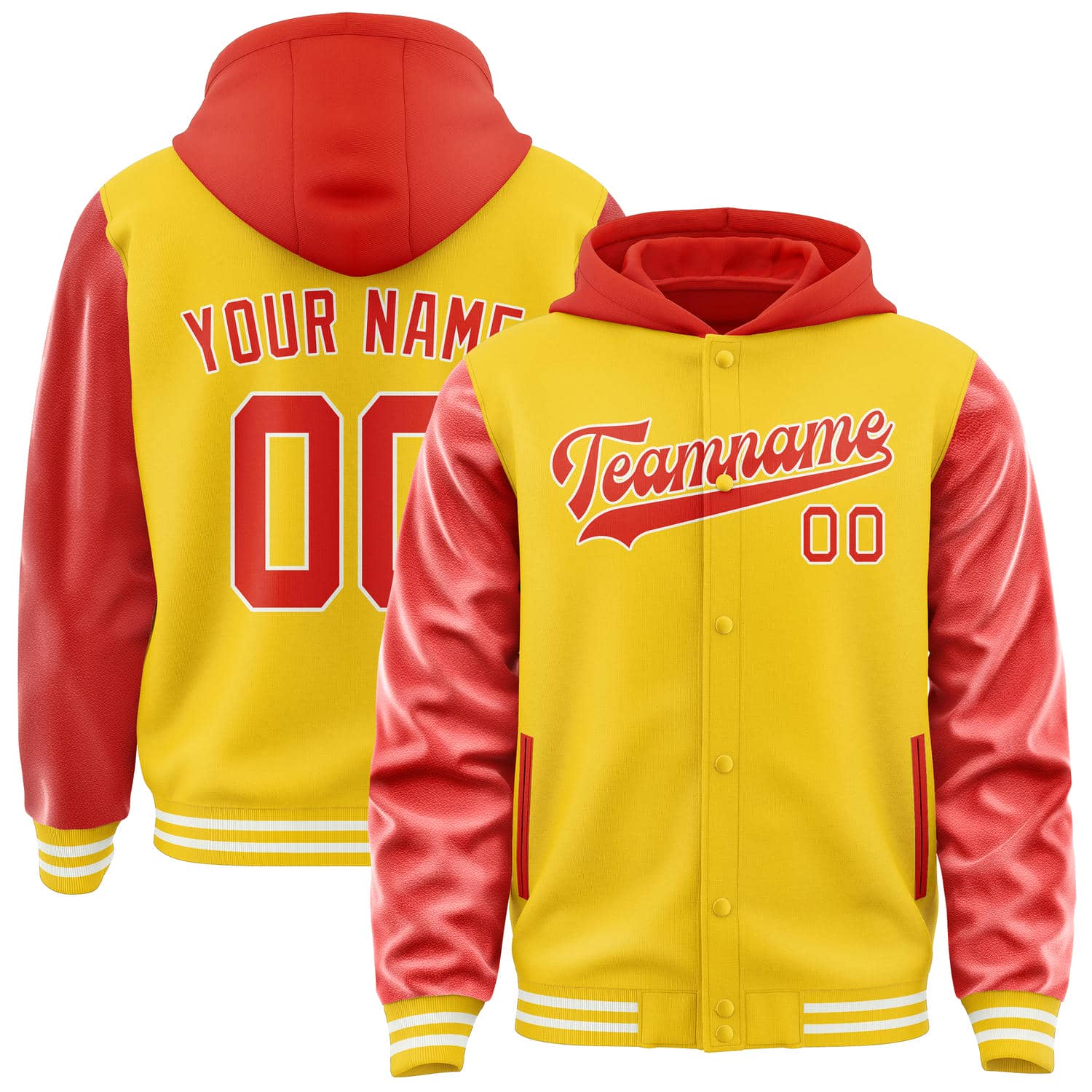 Custom Gold Orange Red Jacket